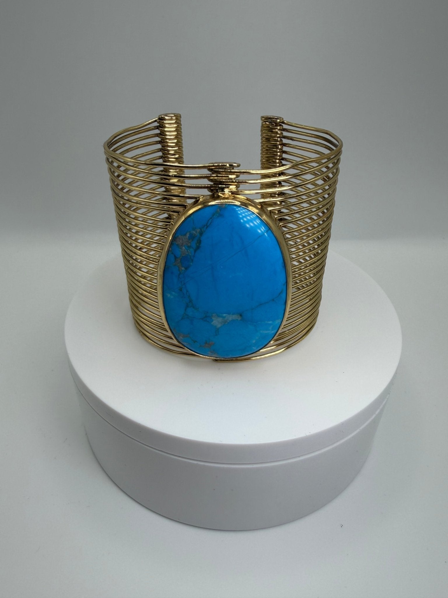 turquoise wire cuff - AVA Jewelry