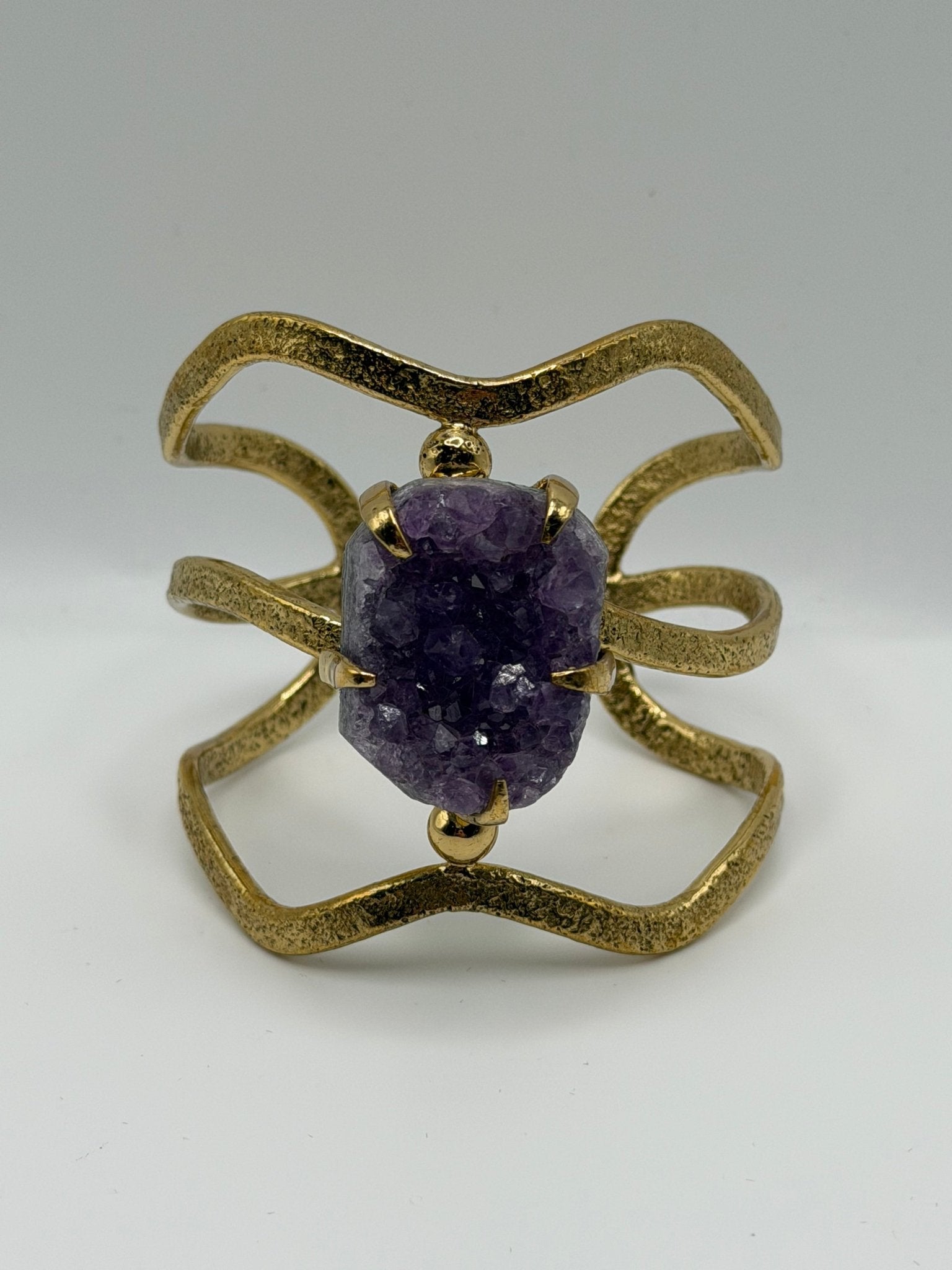 Wavy amethyst cuff - AVA Jewelry