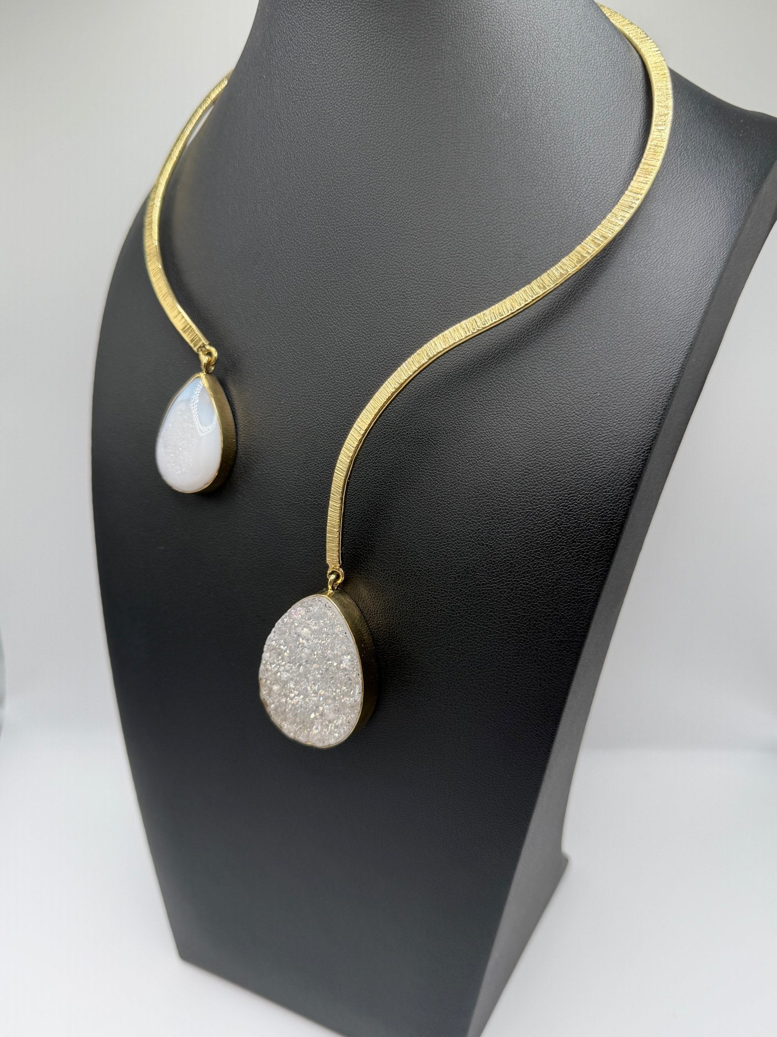 White Druzy Necklace - AVA Jewelry