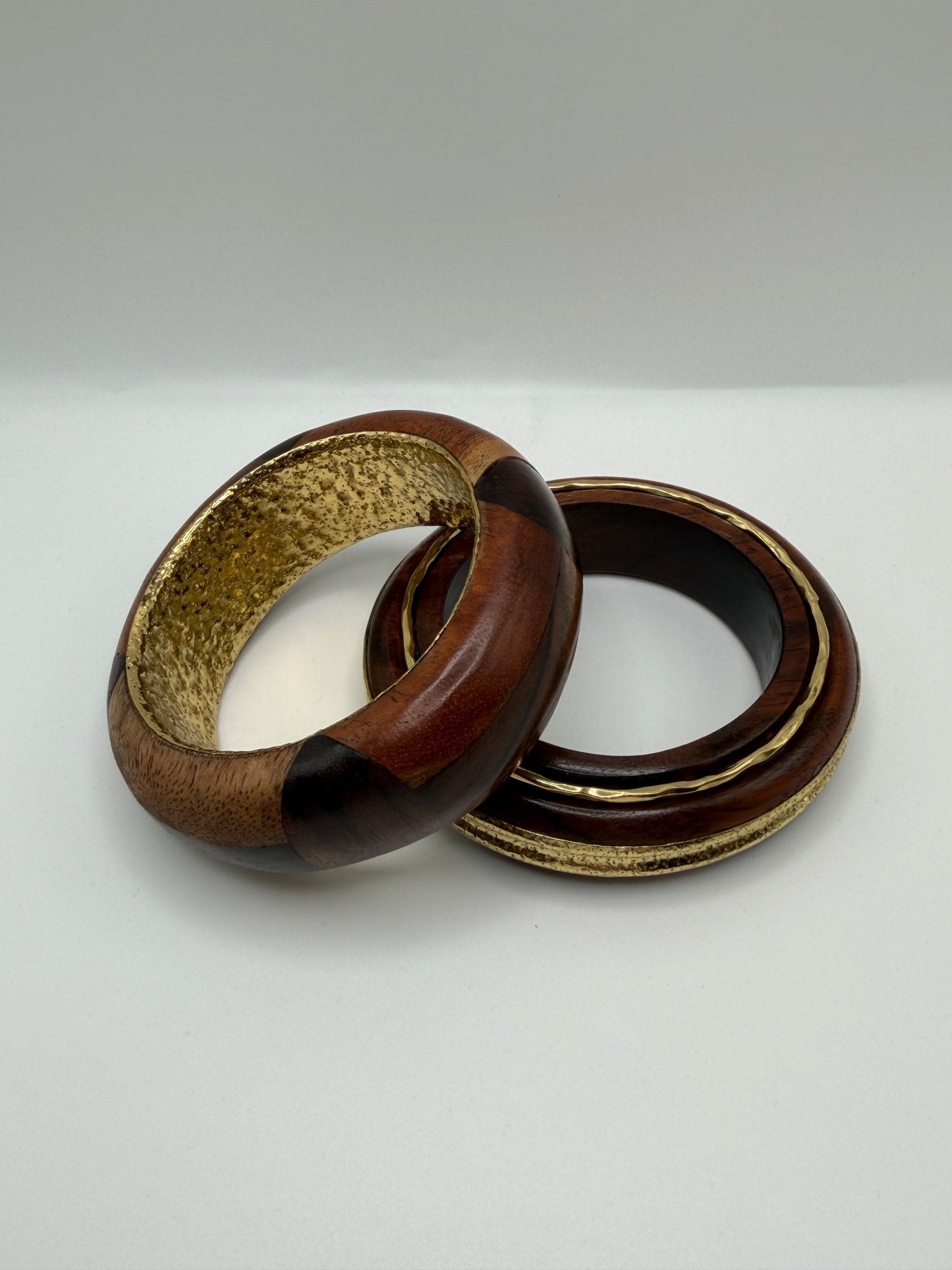 Wood and brass bangles - AVA Jewelry