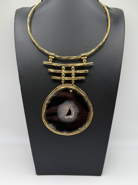 Black Agate Eclipse Neckpiece