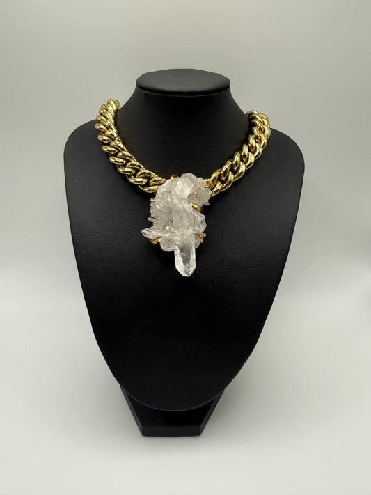 Stoneburst Quartz Crystal Chain