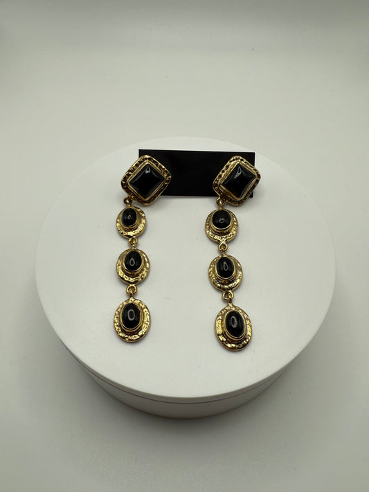 Noir Cascade Earrings