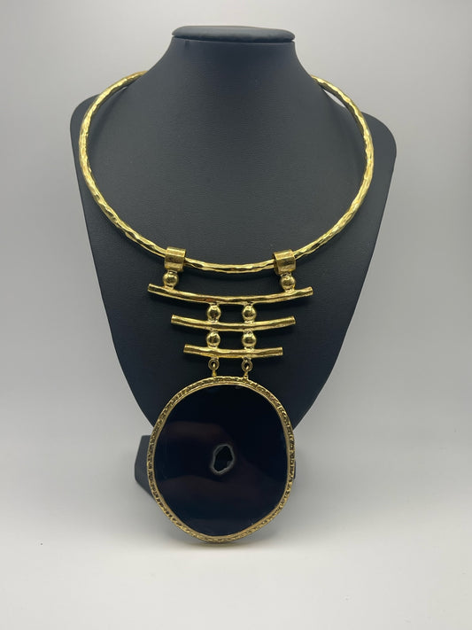 Black Agate Eclipse Neckpiece (Pre-order)