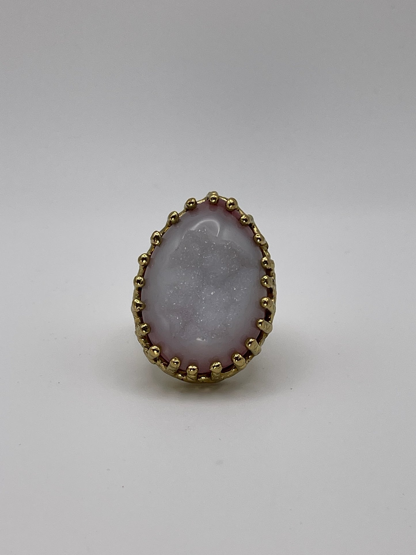 Golden Halo Druzy Ring