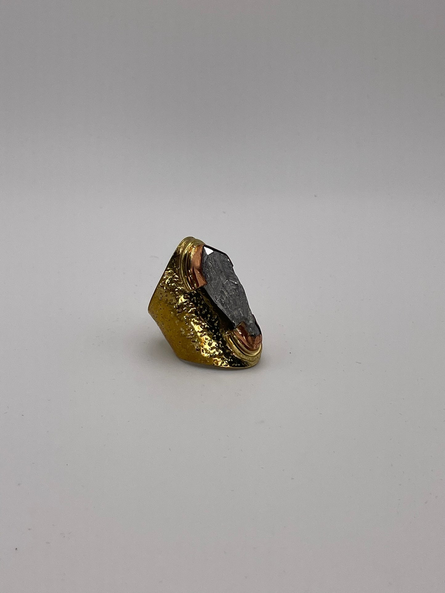 Gold Pyrite Shield Ring (PRESALE)