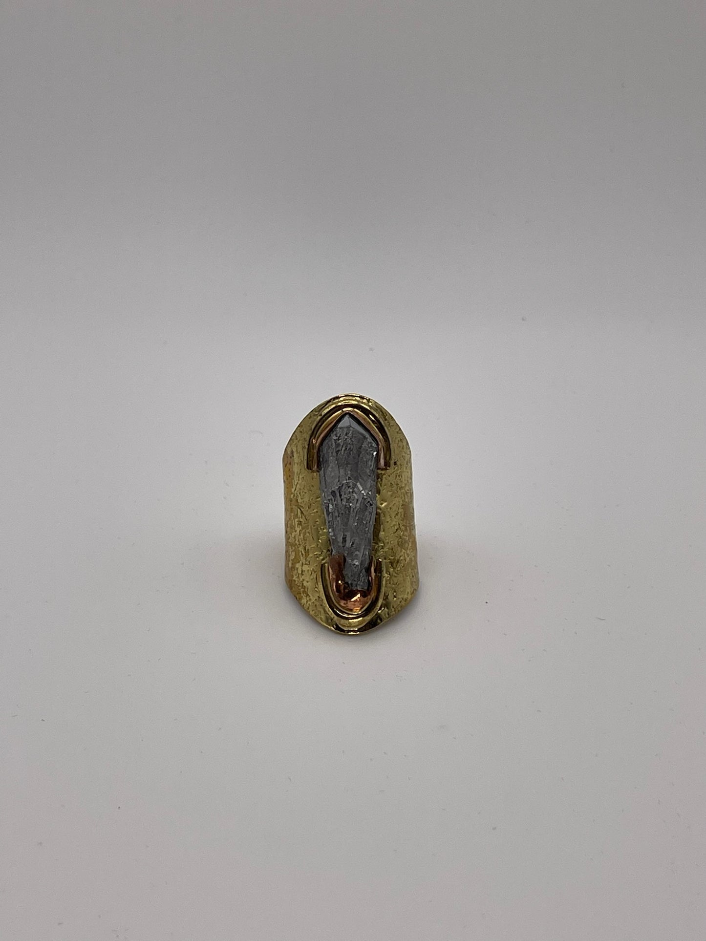 Gold Pyrite Shield Ring (PRESALE)