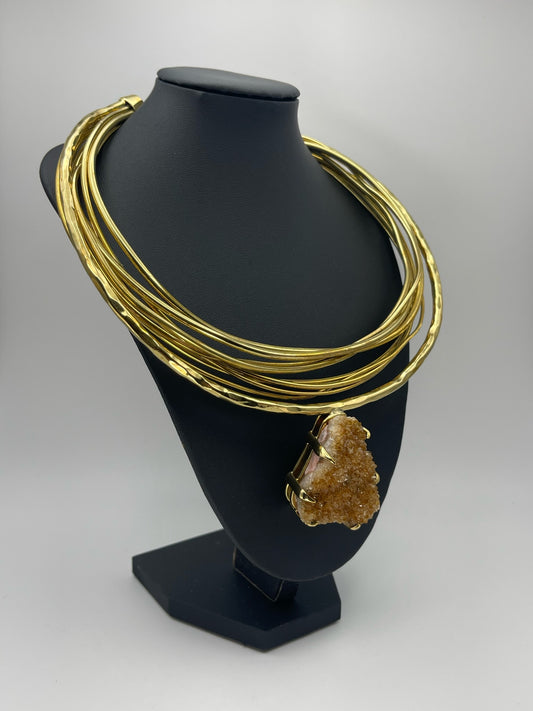 Amber Cascade Neckpiece