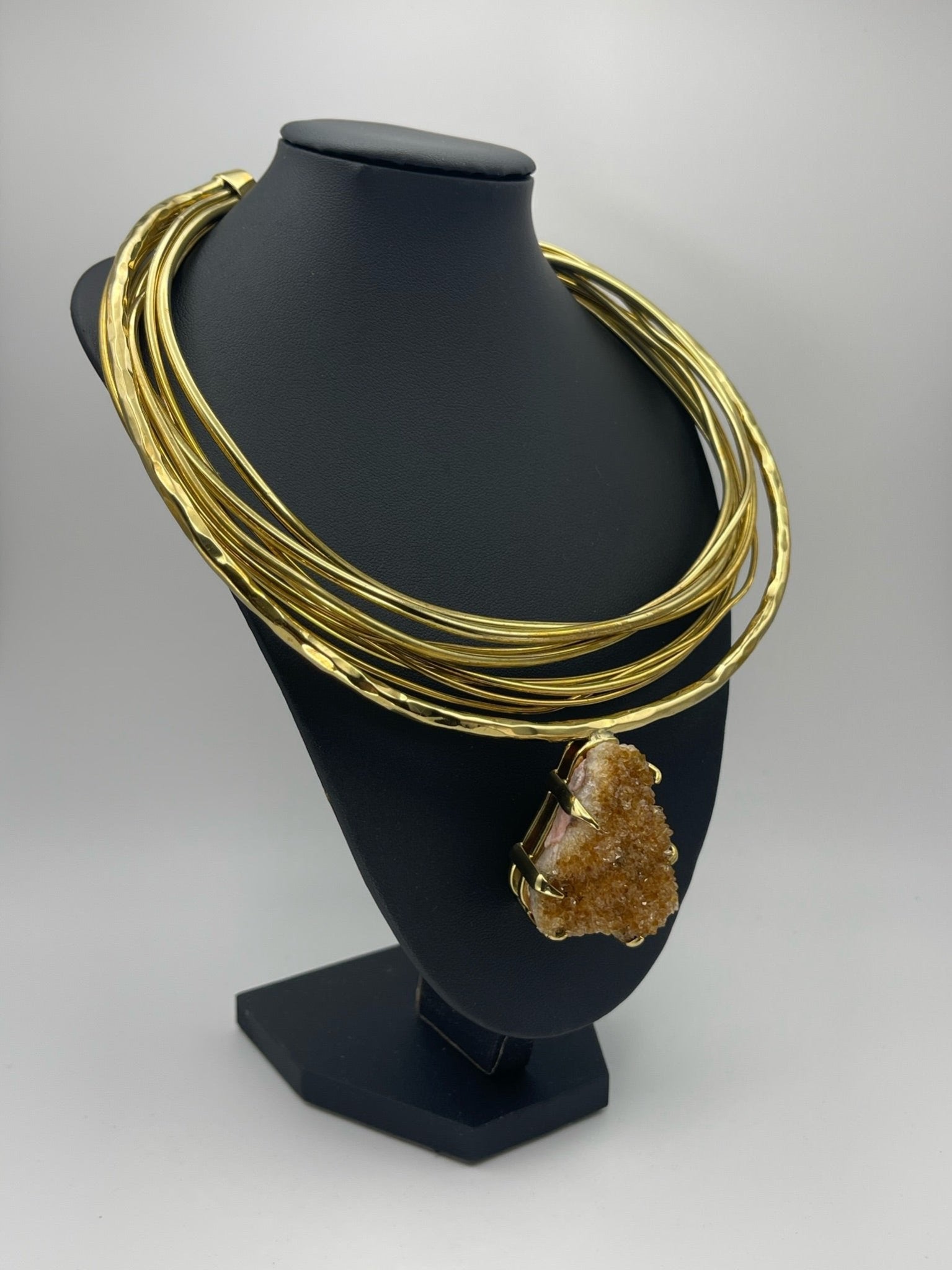 Amber Cascade Neckpiece - not live - AVA Jewelry