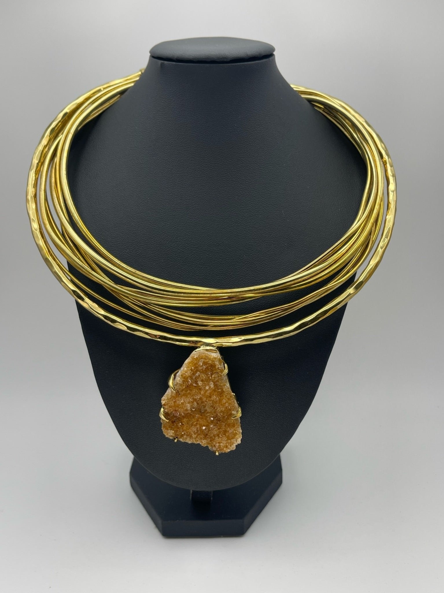 Amber Cascade Neckpiece - not live - AVA Jewelry