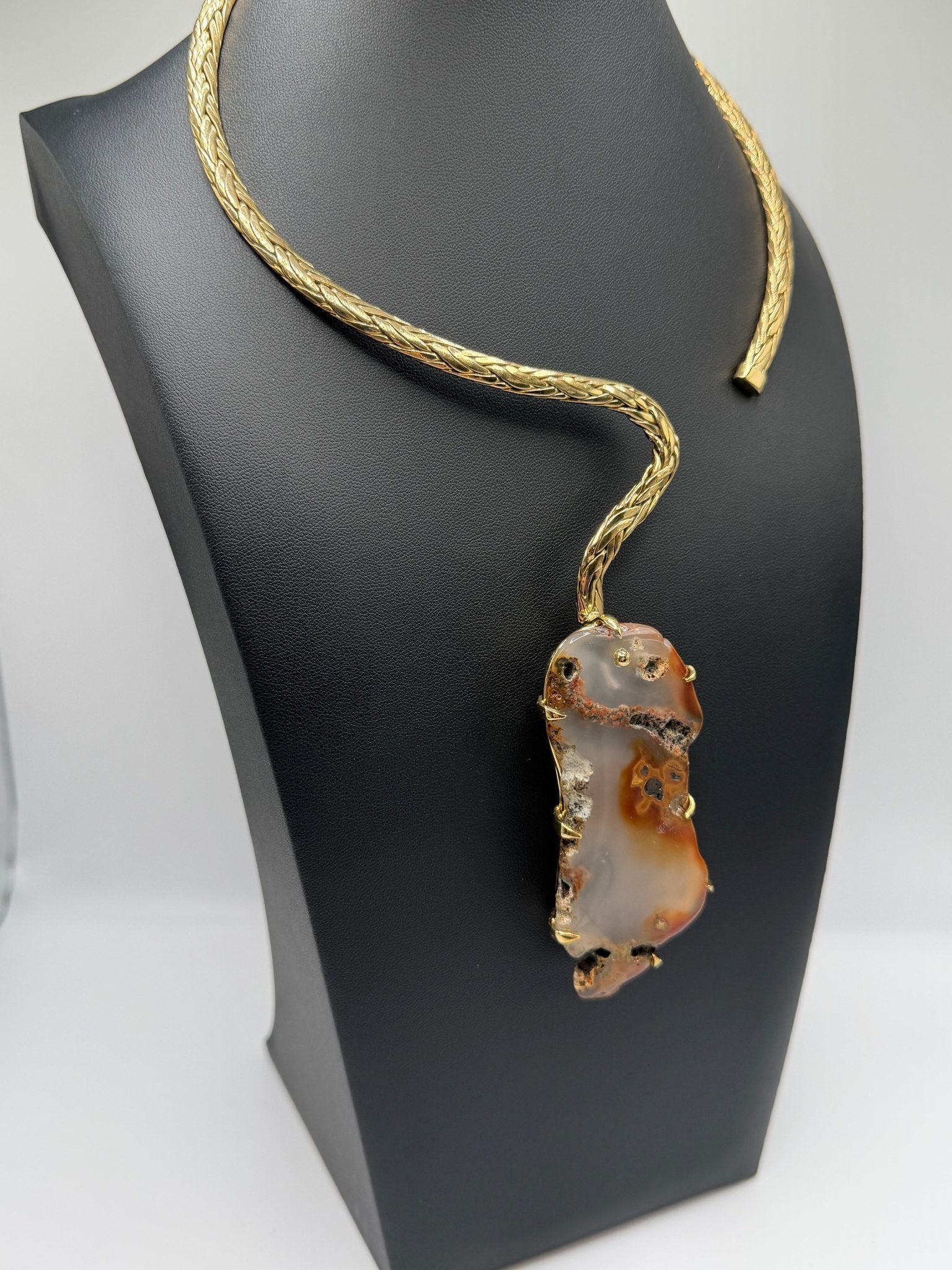 asymmetric stone orange - AVA Jewelry