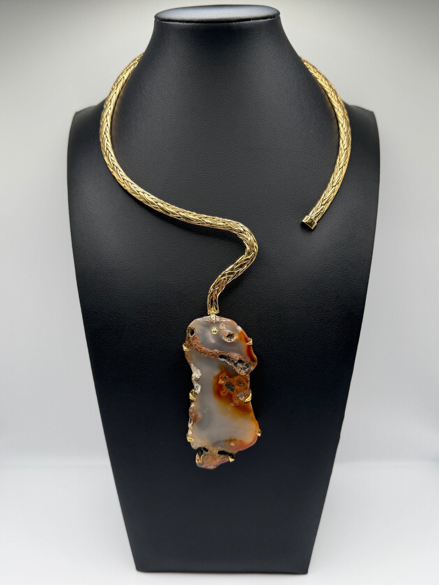 asymmetric stone orange - AVA Jewelry