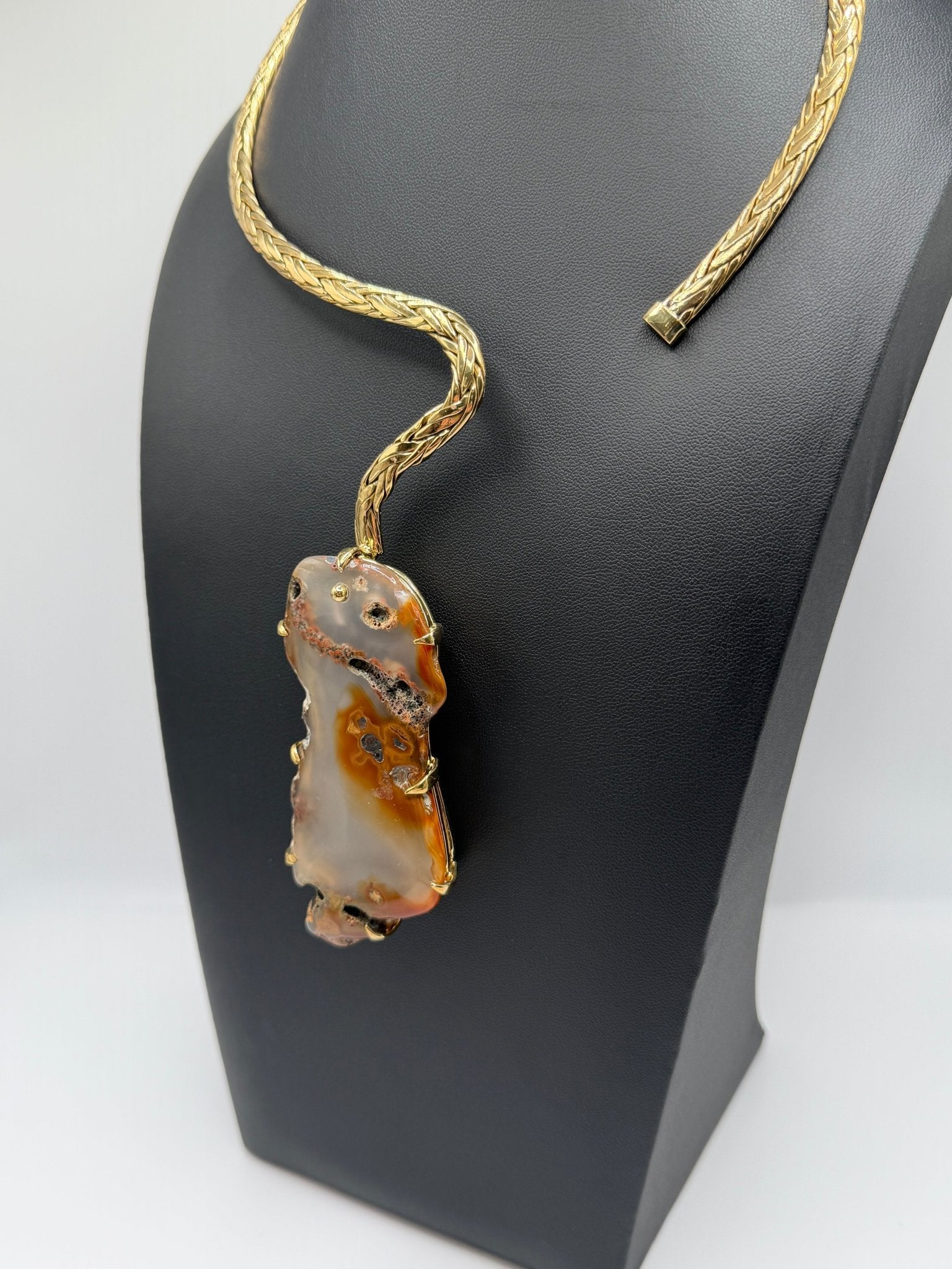asymmetric stone orange - AVA Jewelry