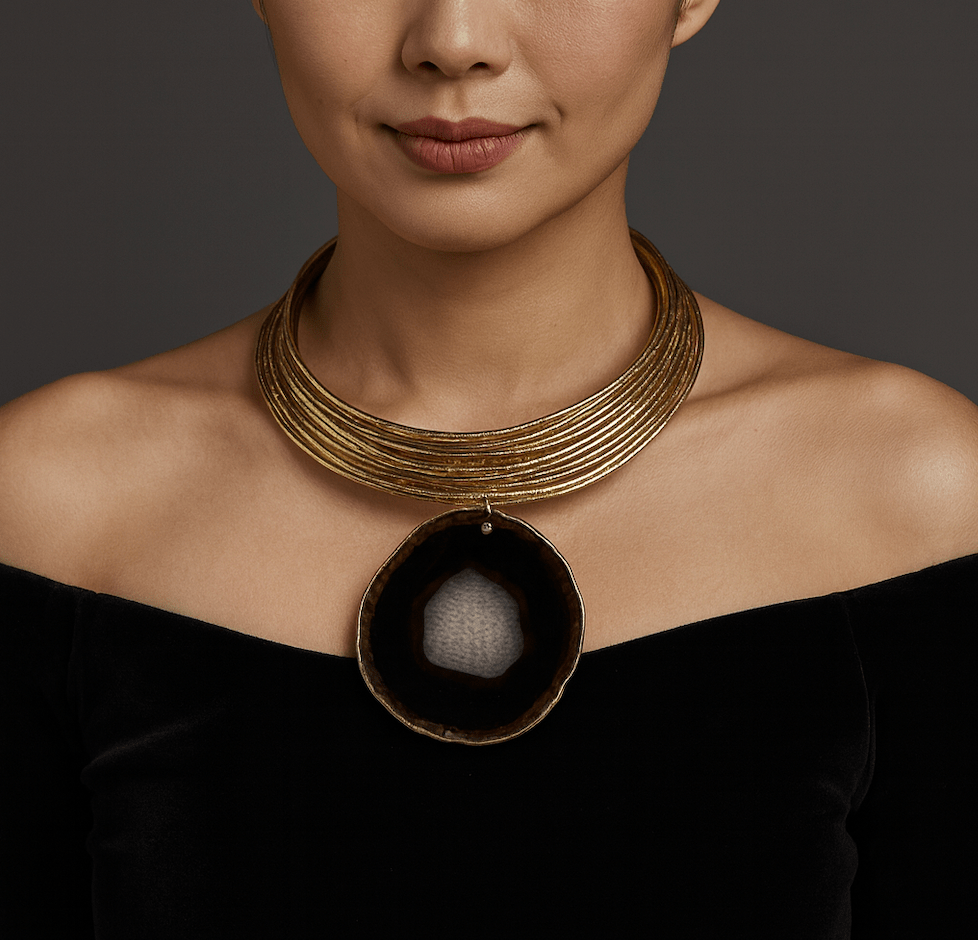 Black agate Cascade - AVA Jewelry