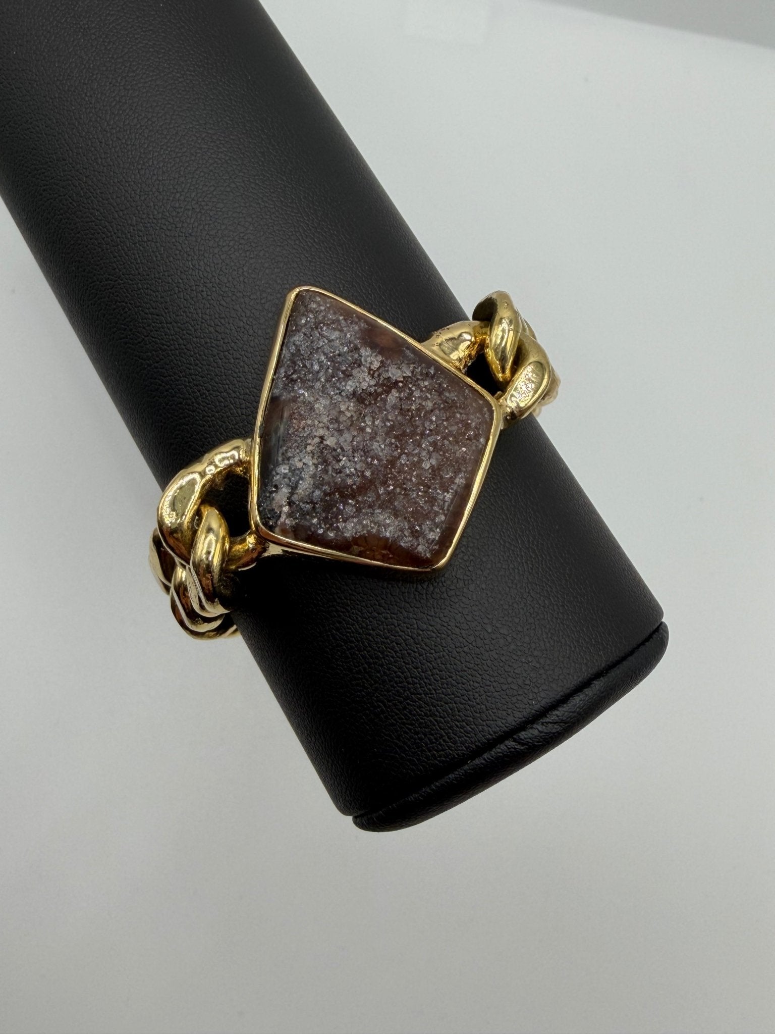 Black Druzy Chain Bracelet - AVA Jewelry