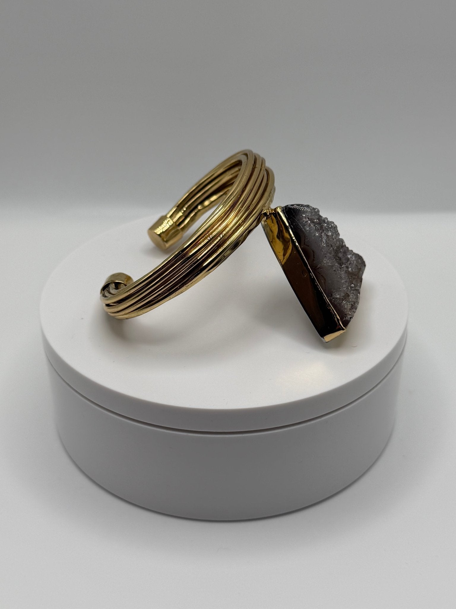 black druzy stack - AVA Jewelry