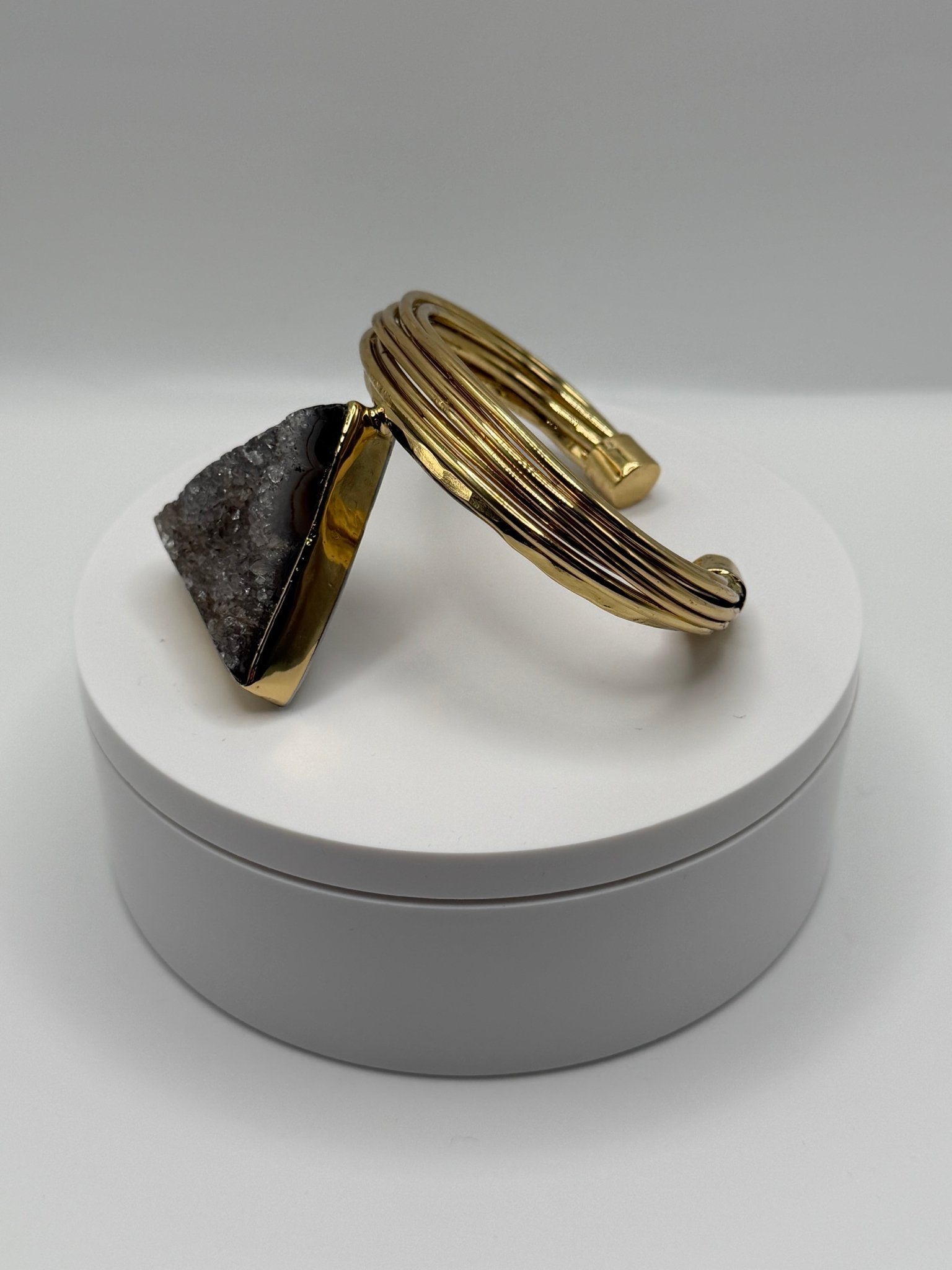 black druzy stack - AVA Jewelry