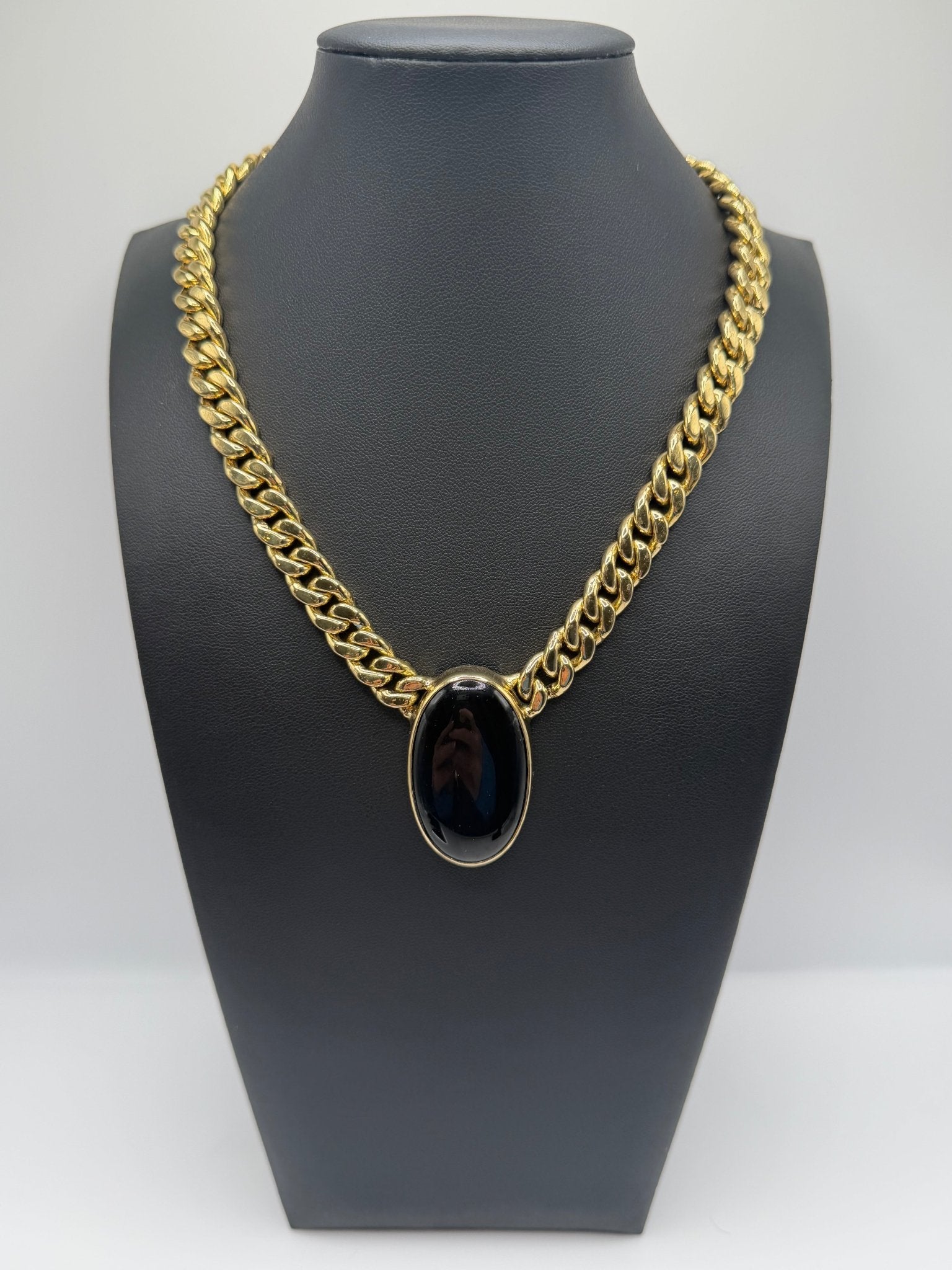 Black obsidian petite chain - AVA Jewelry
