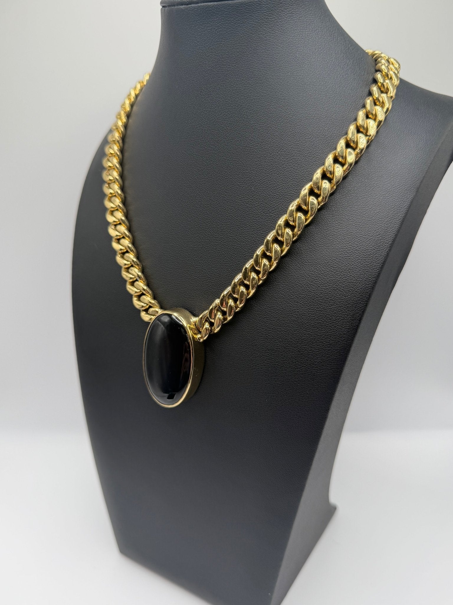 Black obsidian petite chain - AVA Jewelry