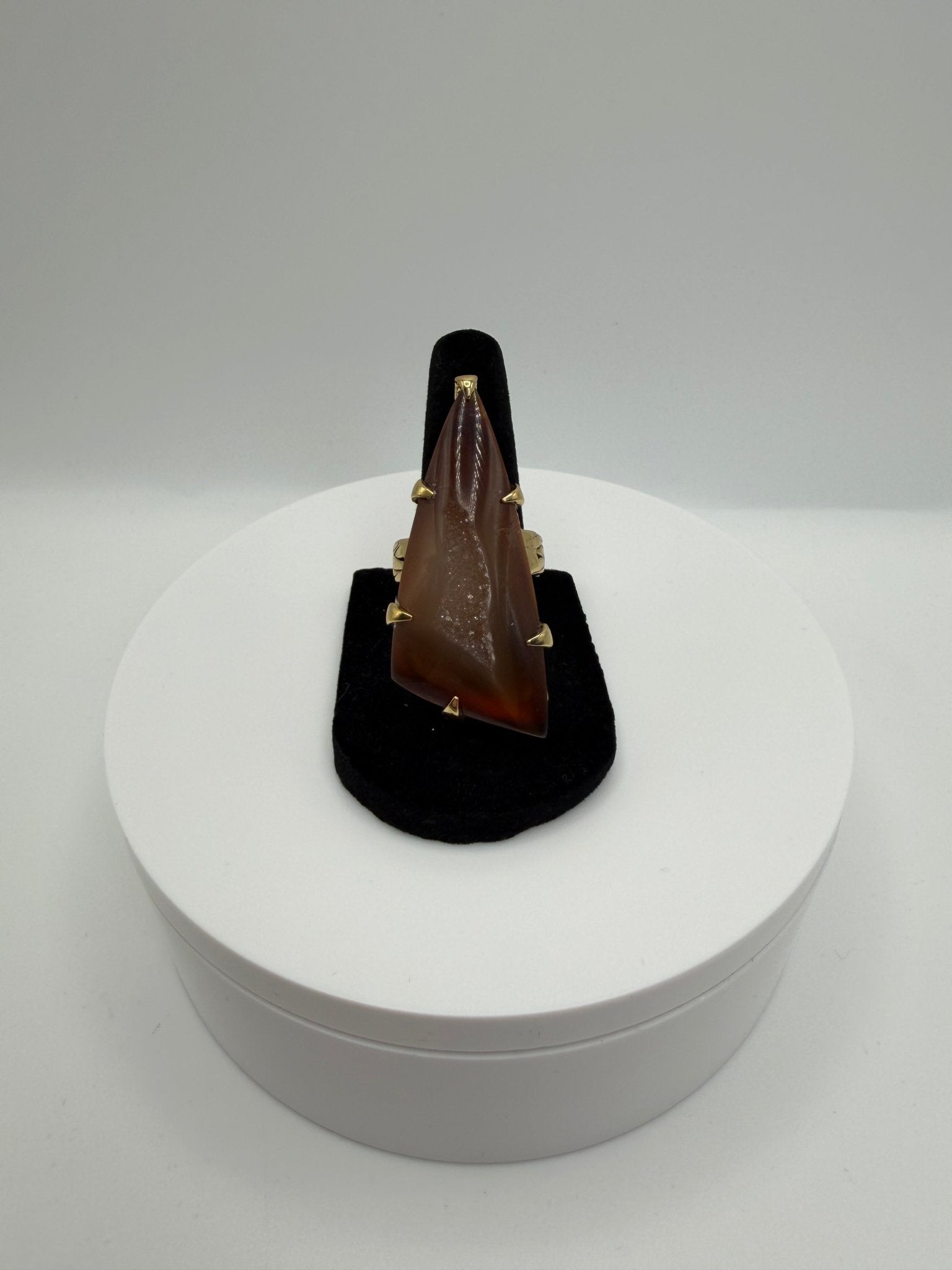 Brown braided druzy Ring - AVA Jewelry