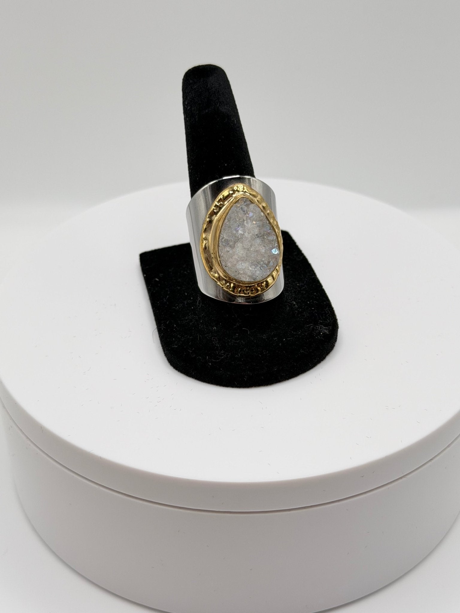 Frosted Steel Ring - AVA Jewelry