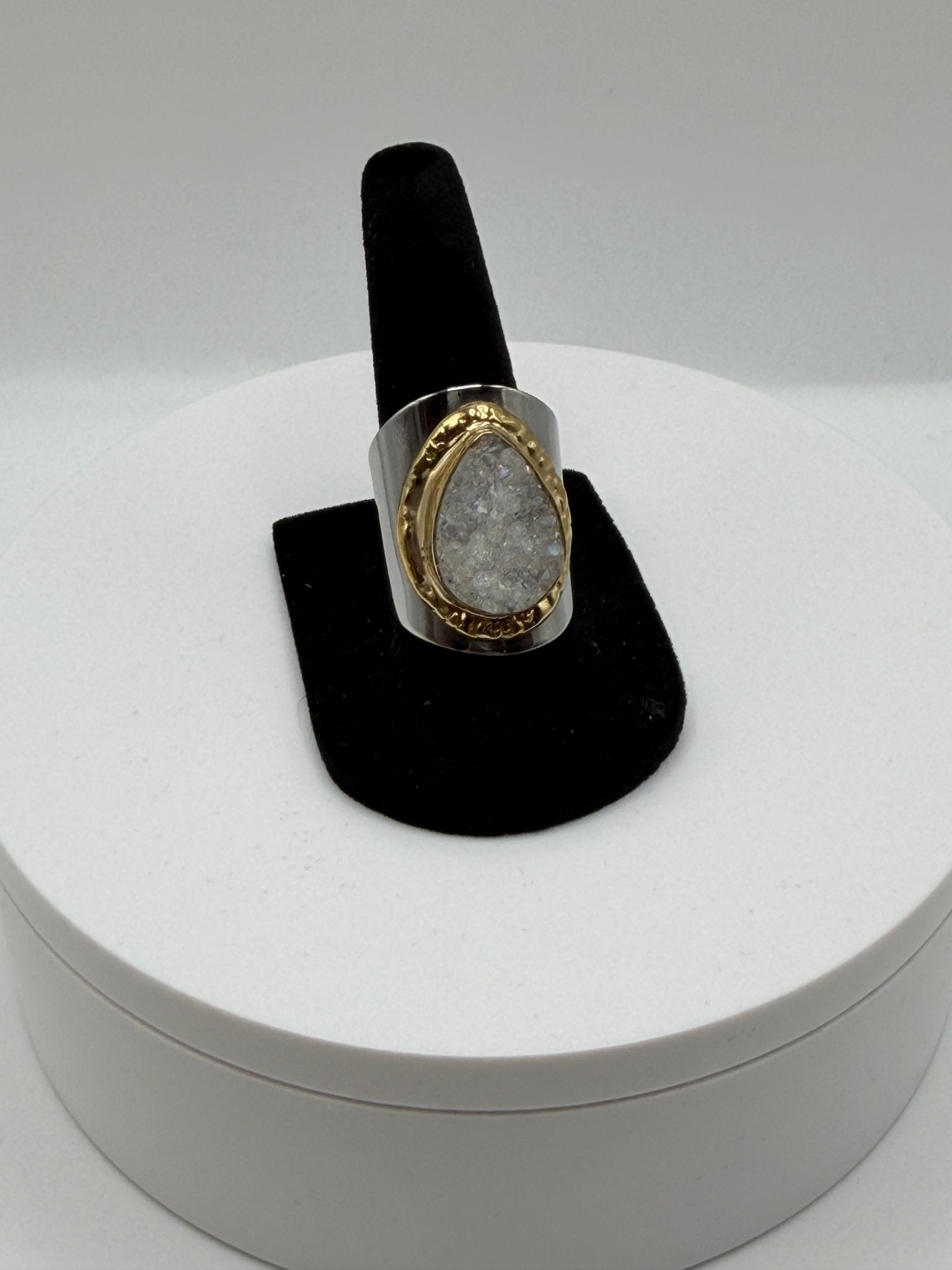 Frosted Steel Ring - AVA Jewelry