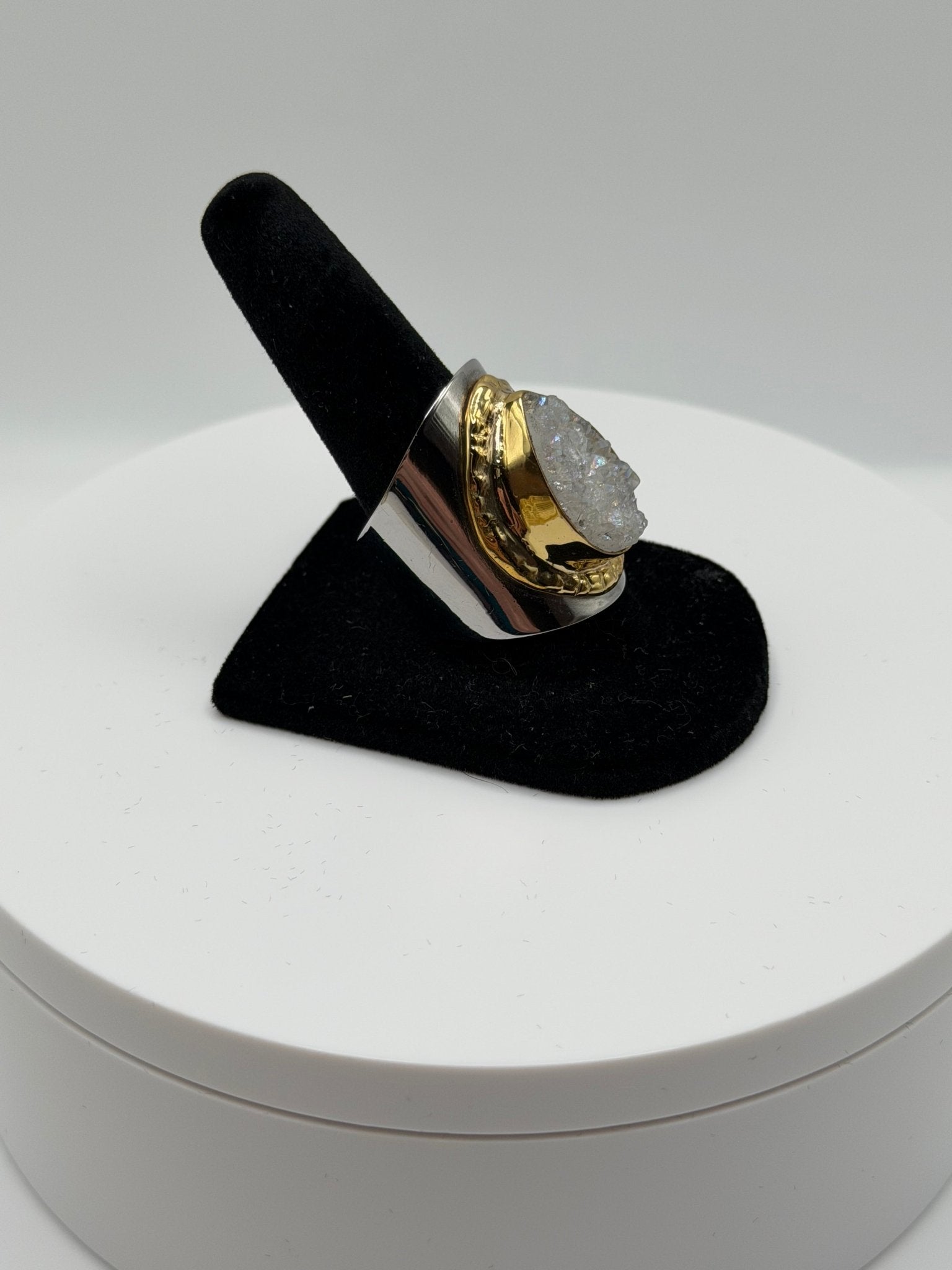 Frosted Steel Ring - AVA Jewelry