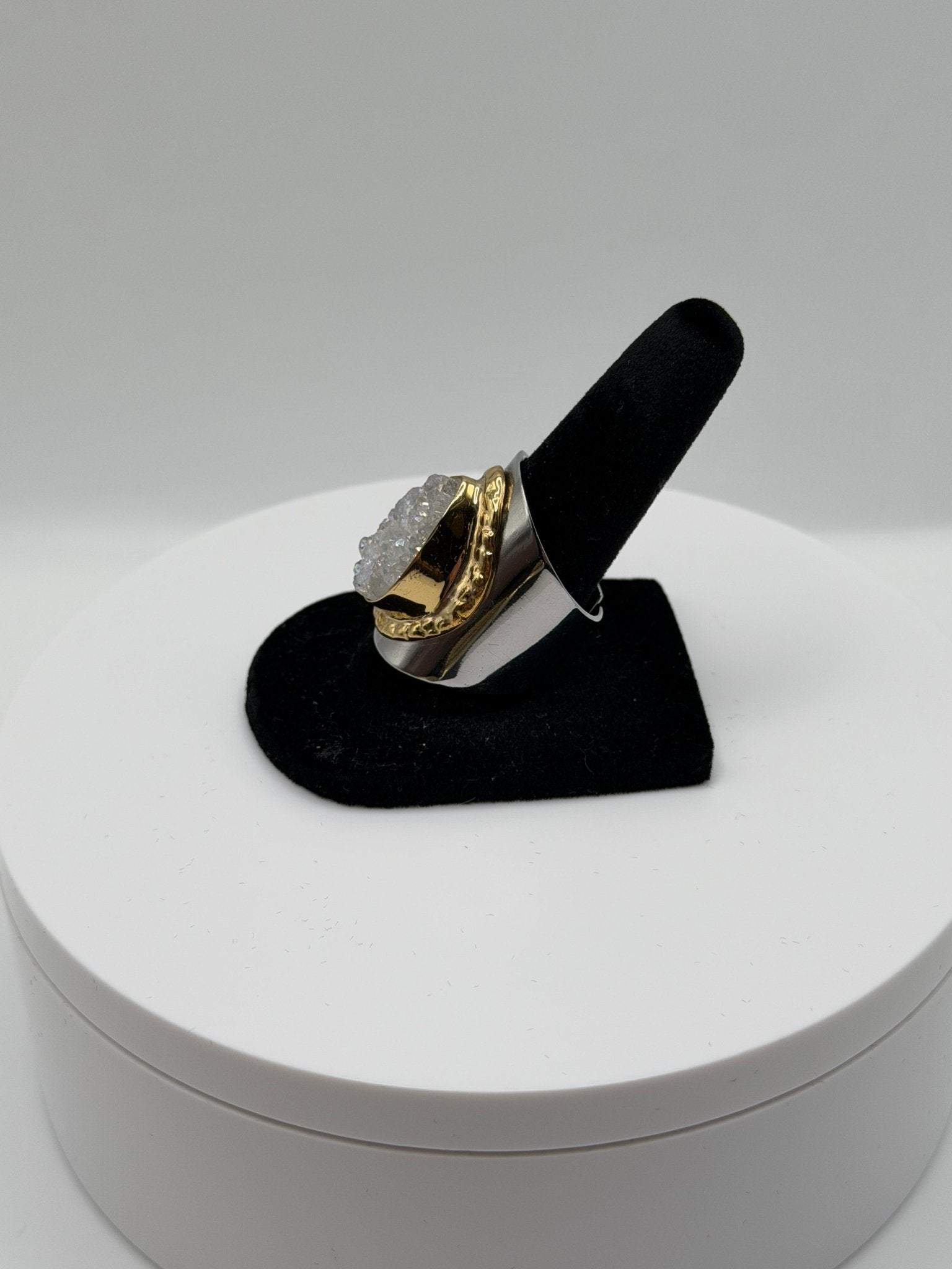 Frosted Steel Ring - AVA Jewelry