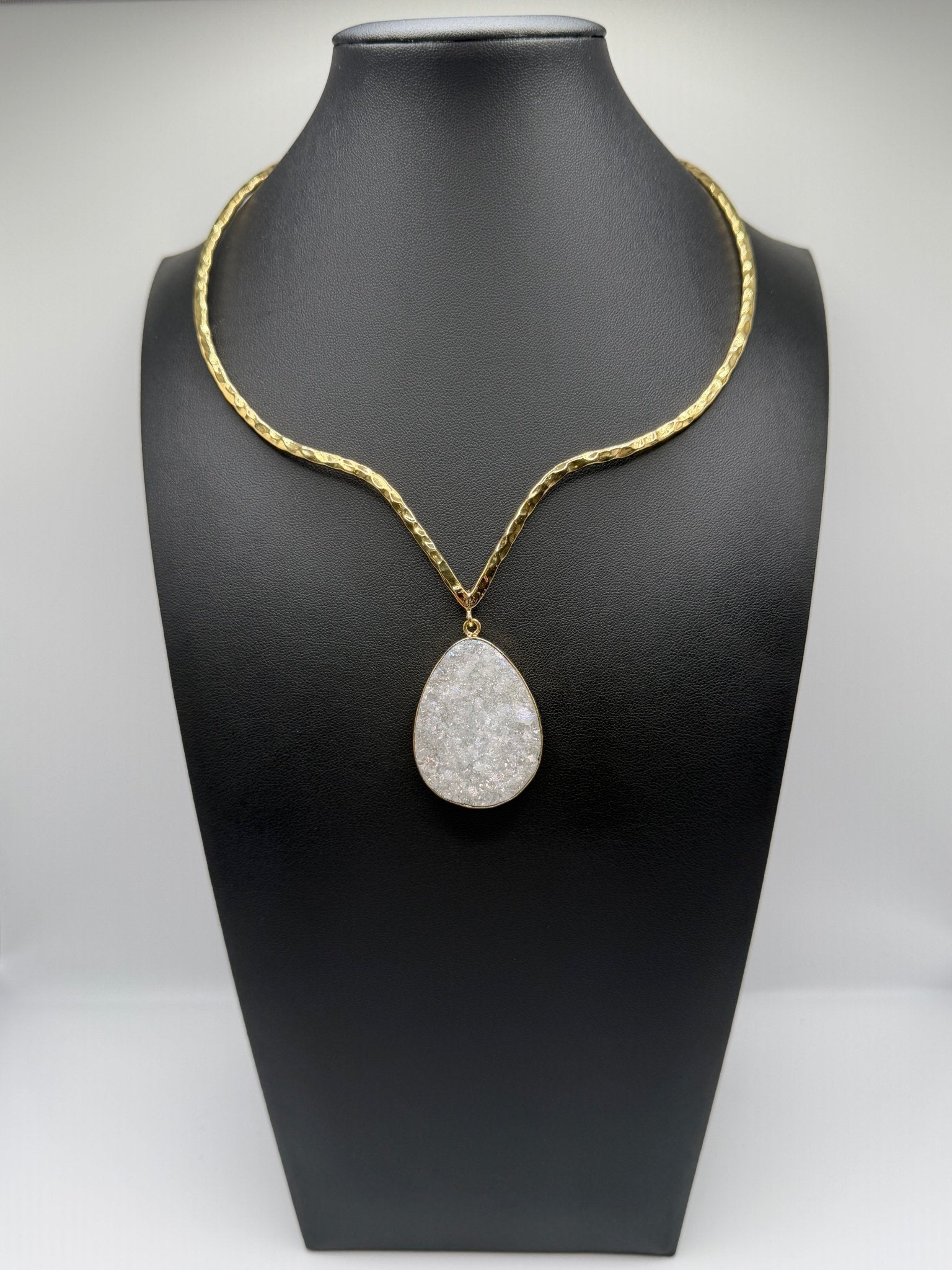 GLAM WHITE DRUZY drop - AVA Jewelry