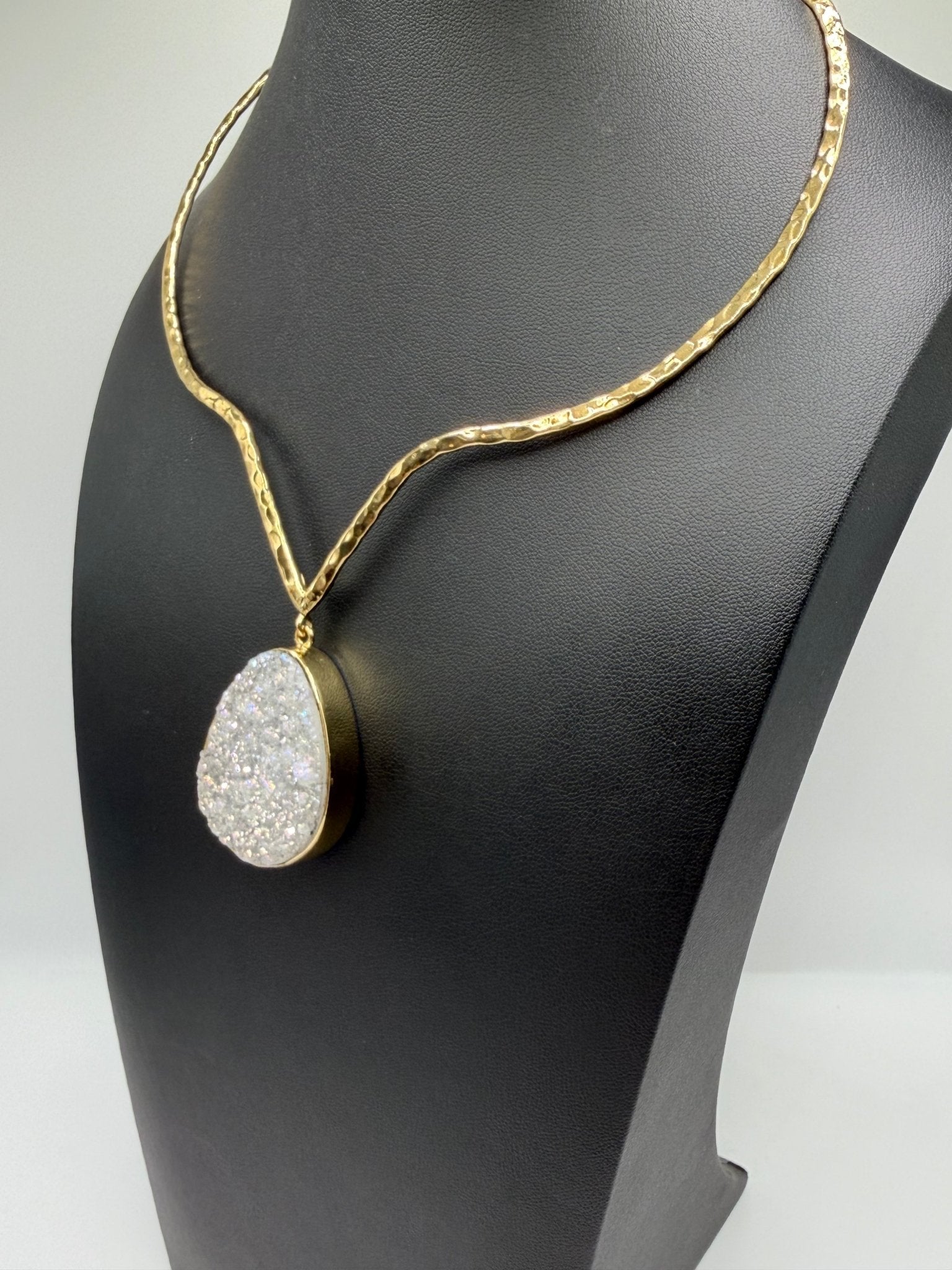 GLAM WHITE DRUZY drop - AVA Jewelry