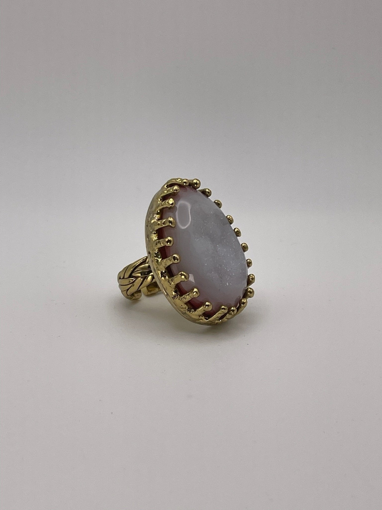 Golden Halo Druzy Ring - AVA Jewelry