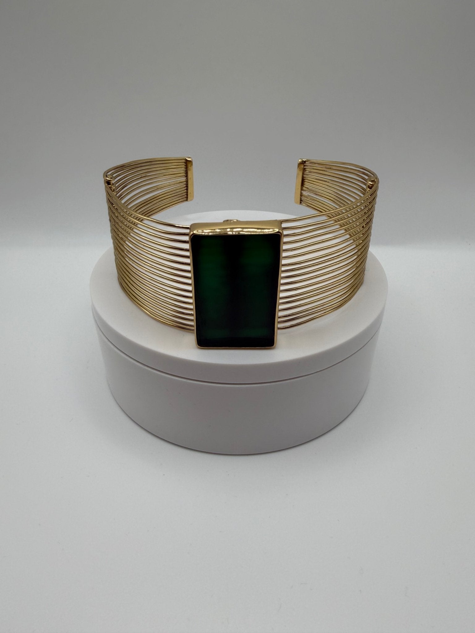 Green Onyx Arm Cuff - AVA Jewelry