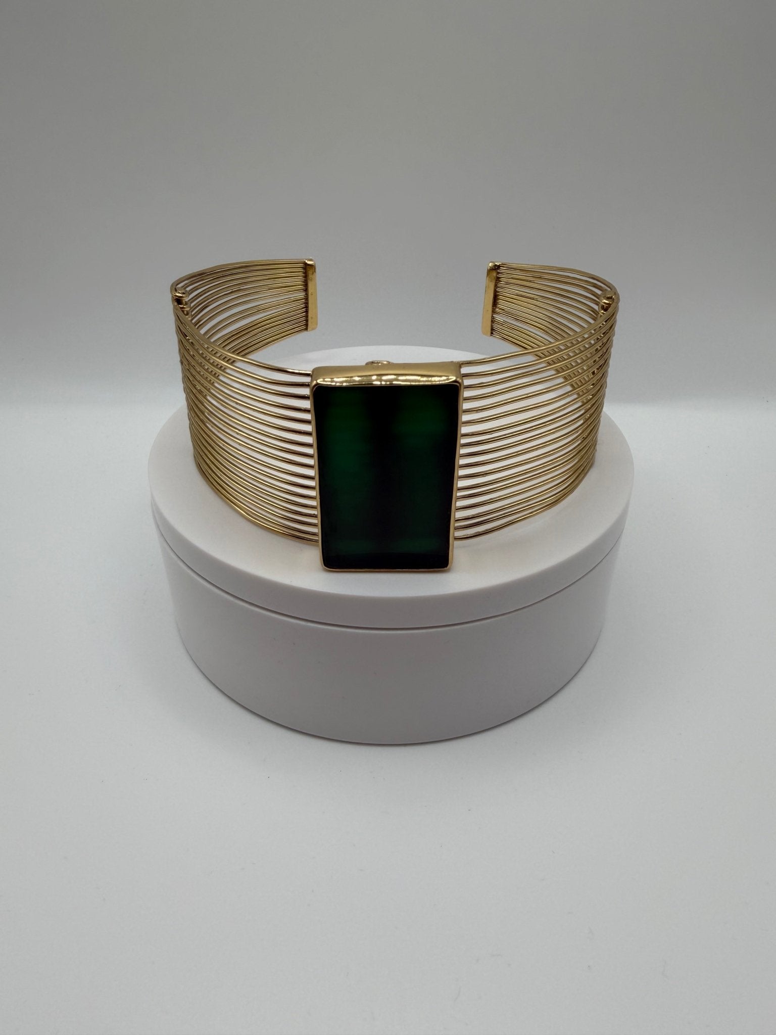 Green Onyx Arm Cuff - AVA Jewelry