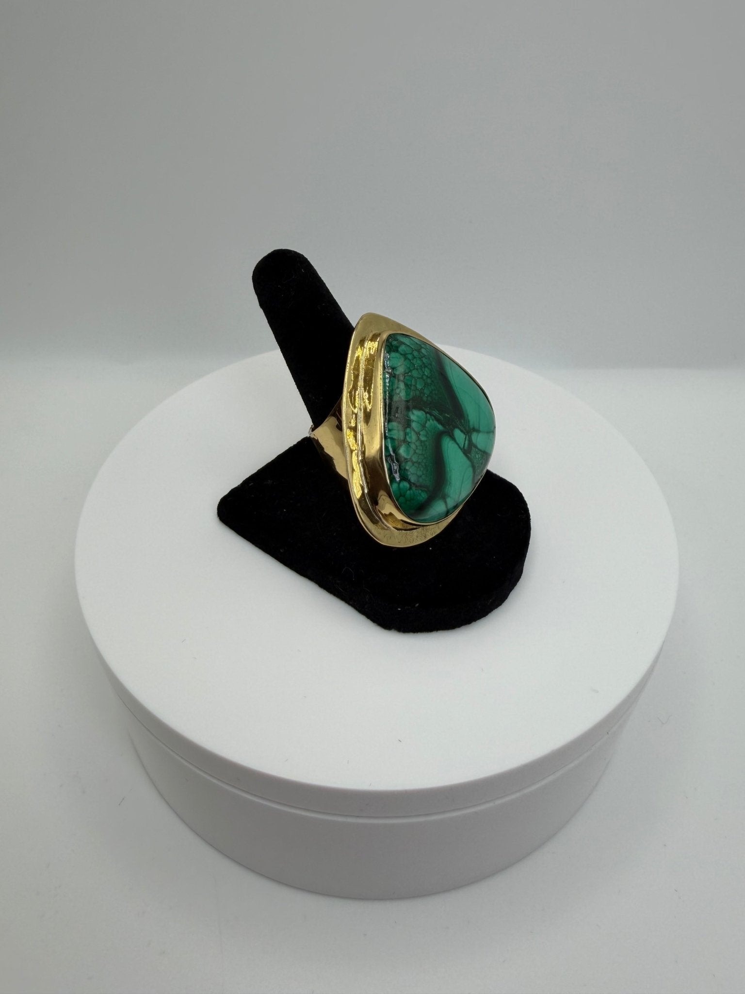 Green seabed jasper wrap ring - AVA Jewelry