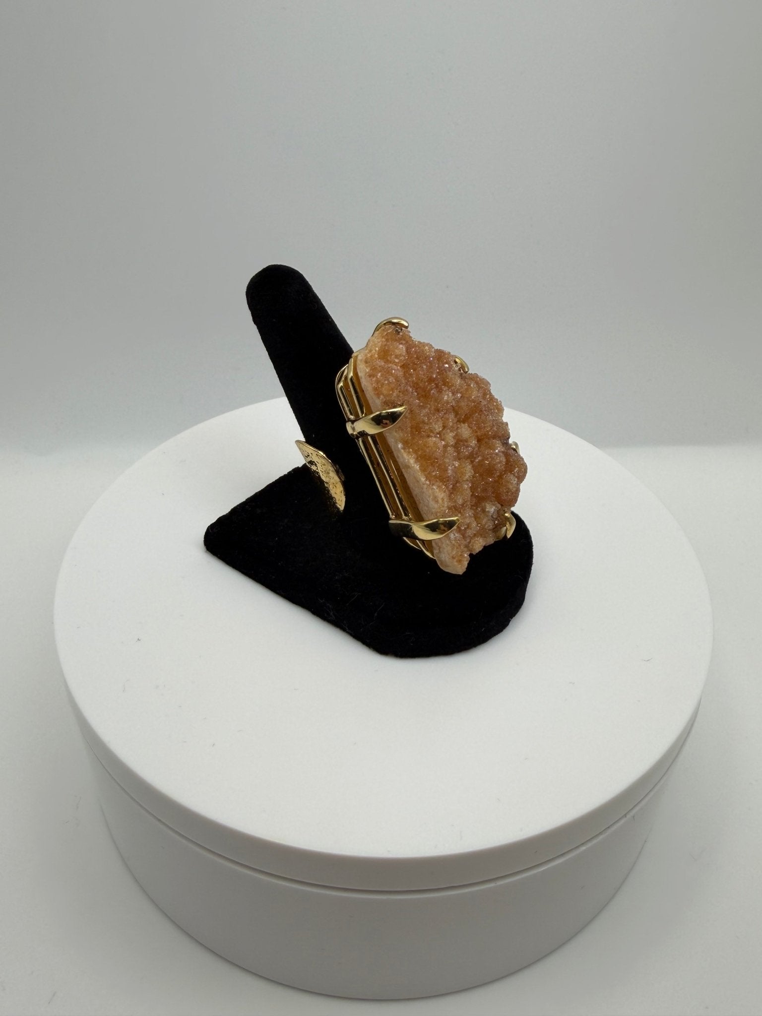 Light orange citrine wrap ring - AVA Jewelry