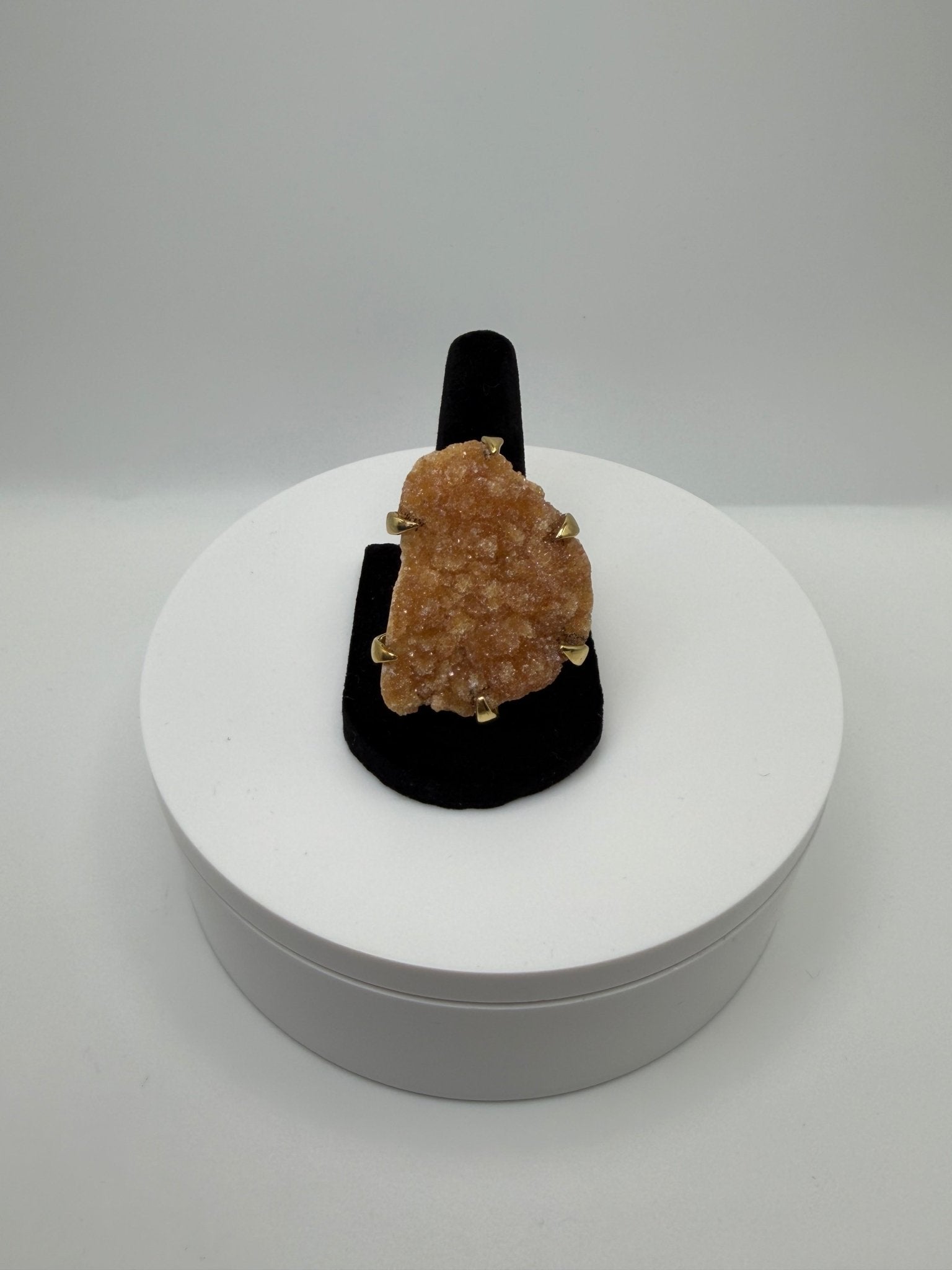 Light orange citrine wrap ring - AVA Jewelry