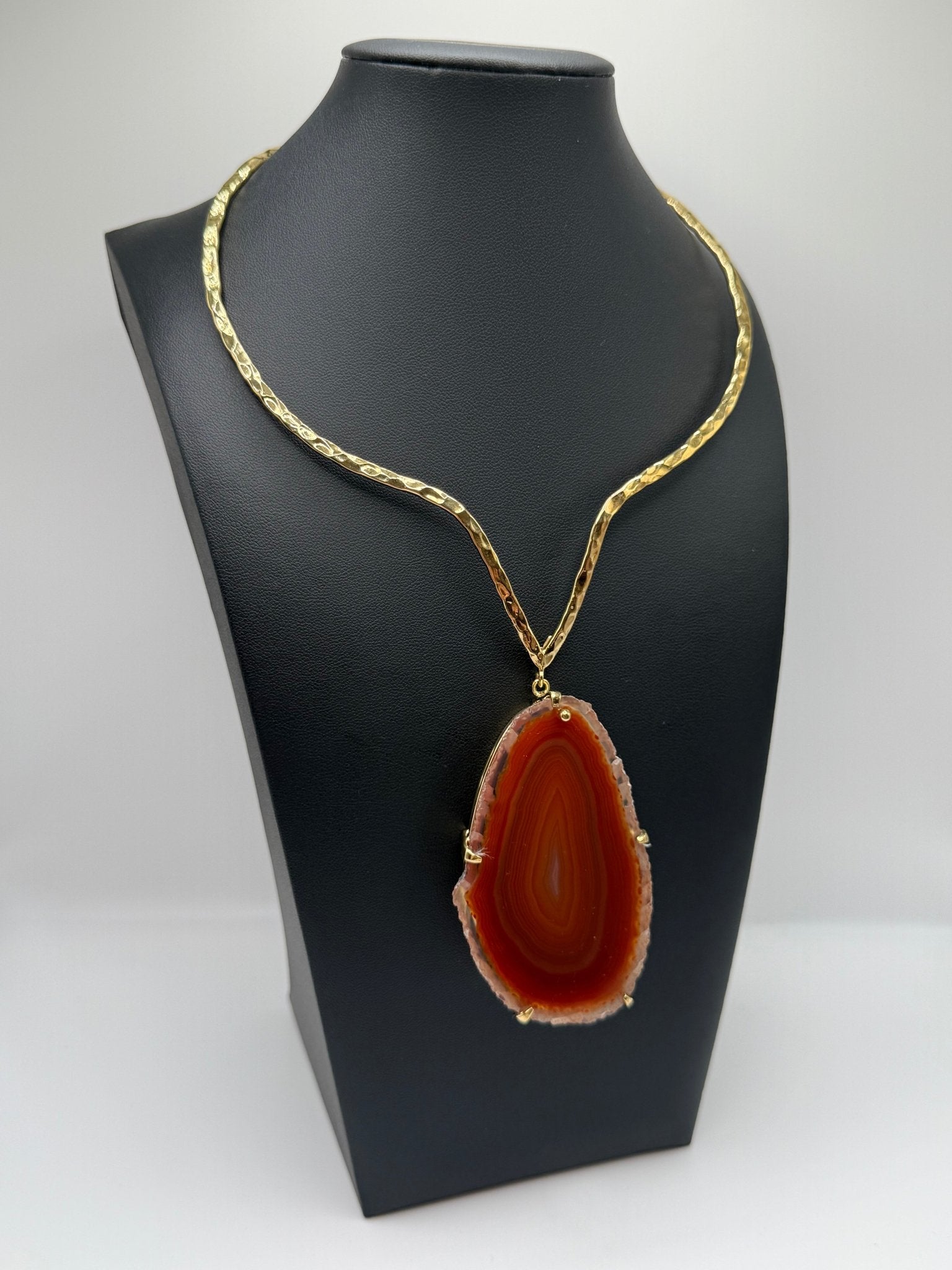 Orange Agate V Drop - AVA Jewelry