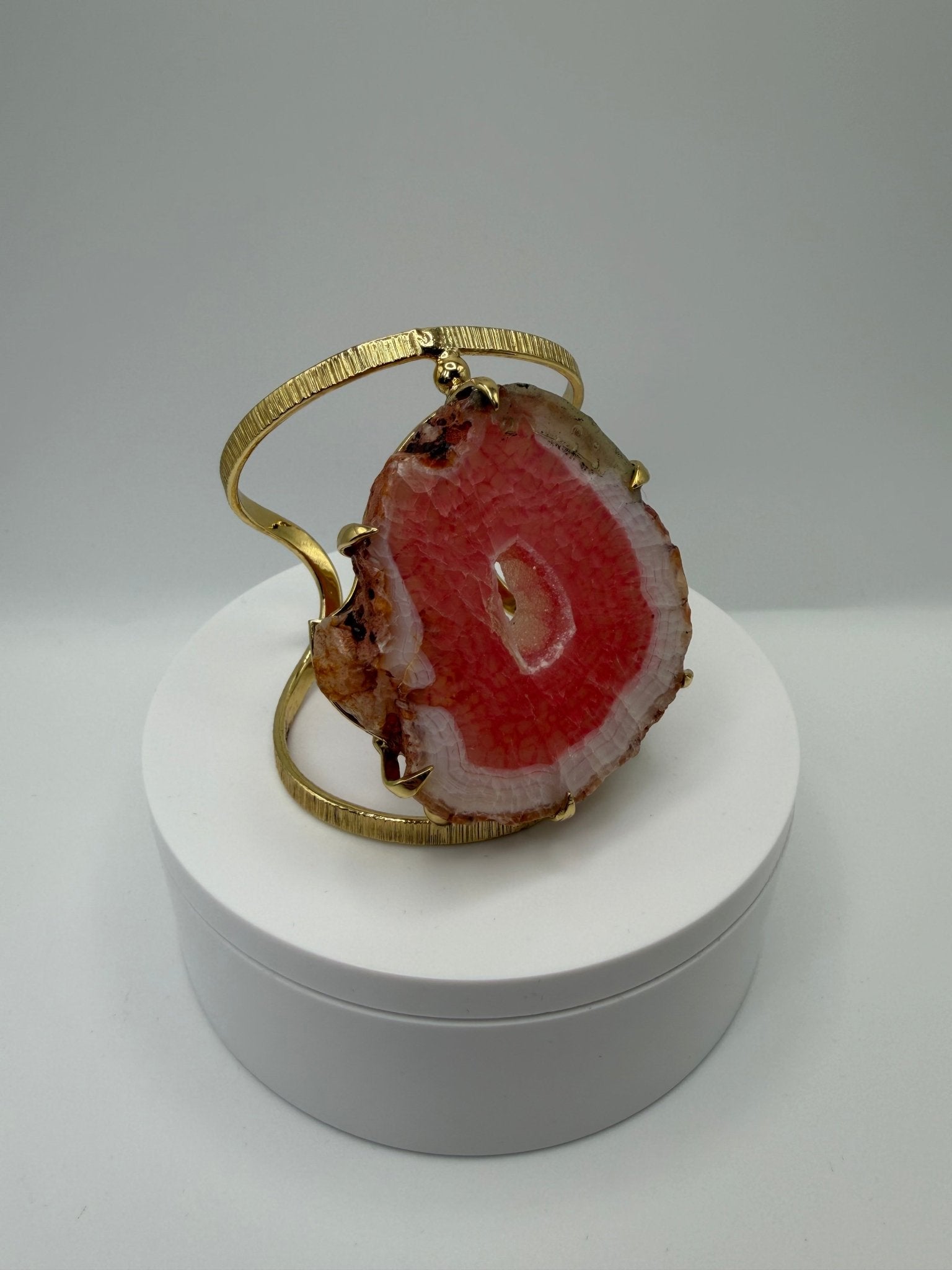 Pink Agate Cuff - AVA Jewelry