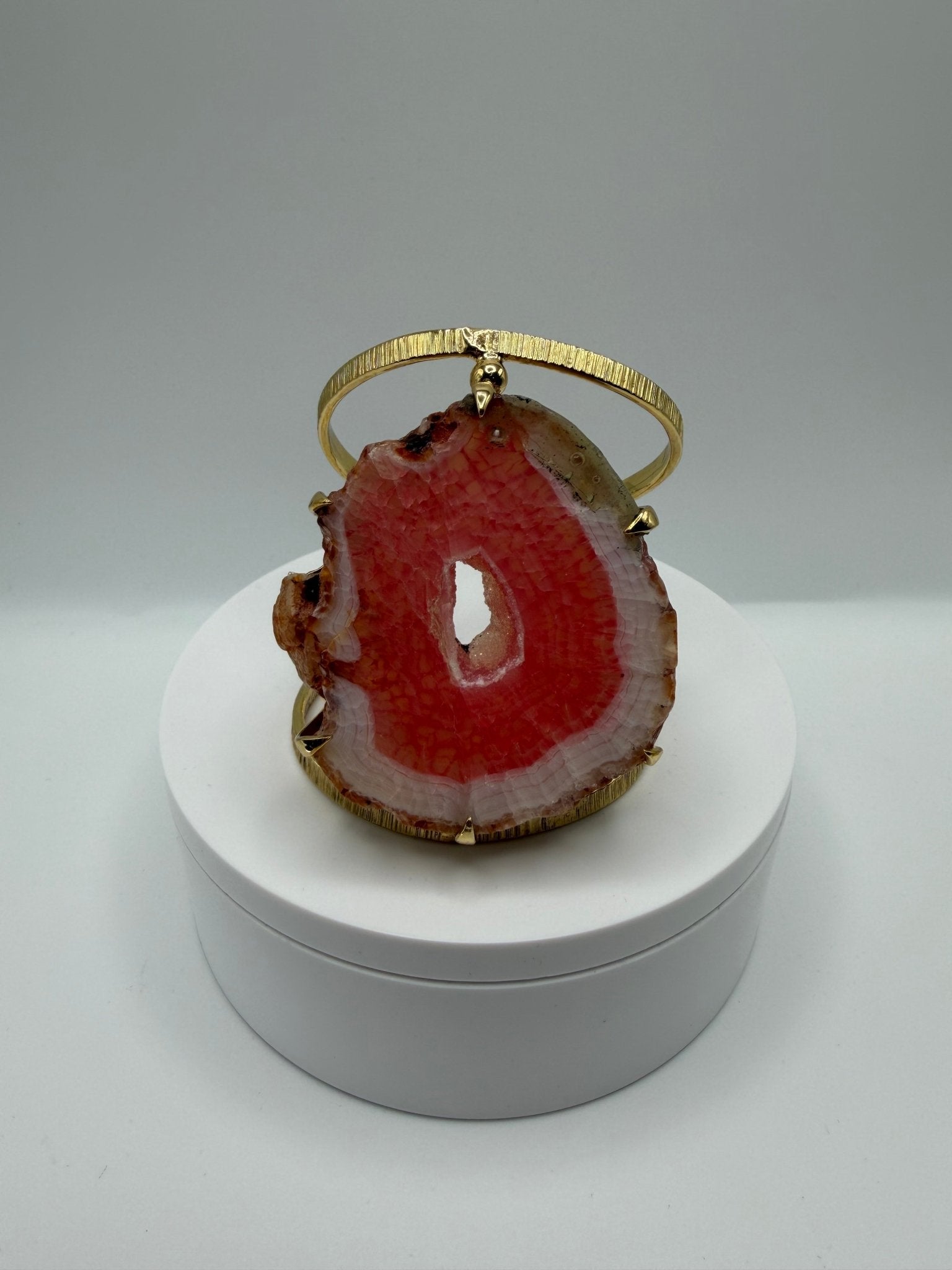 Pink Agate Cuff - AVA Jewelry