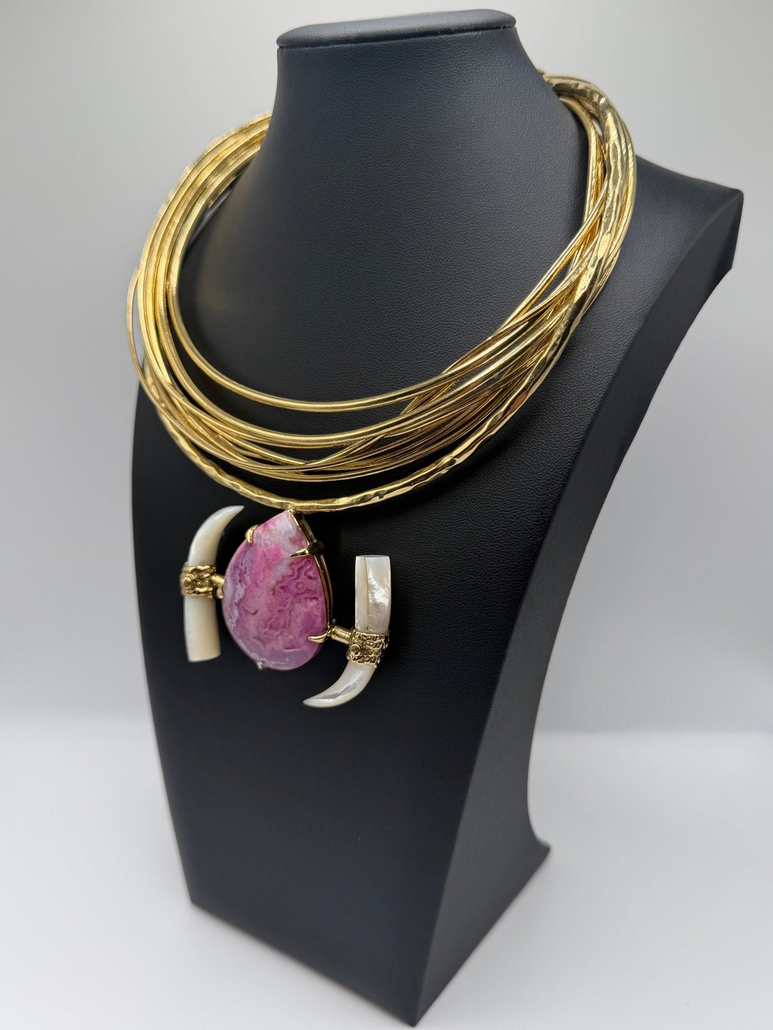 Pink and pearl cascade - AVA Jewelry