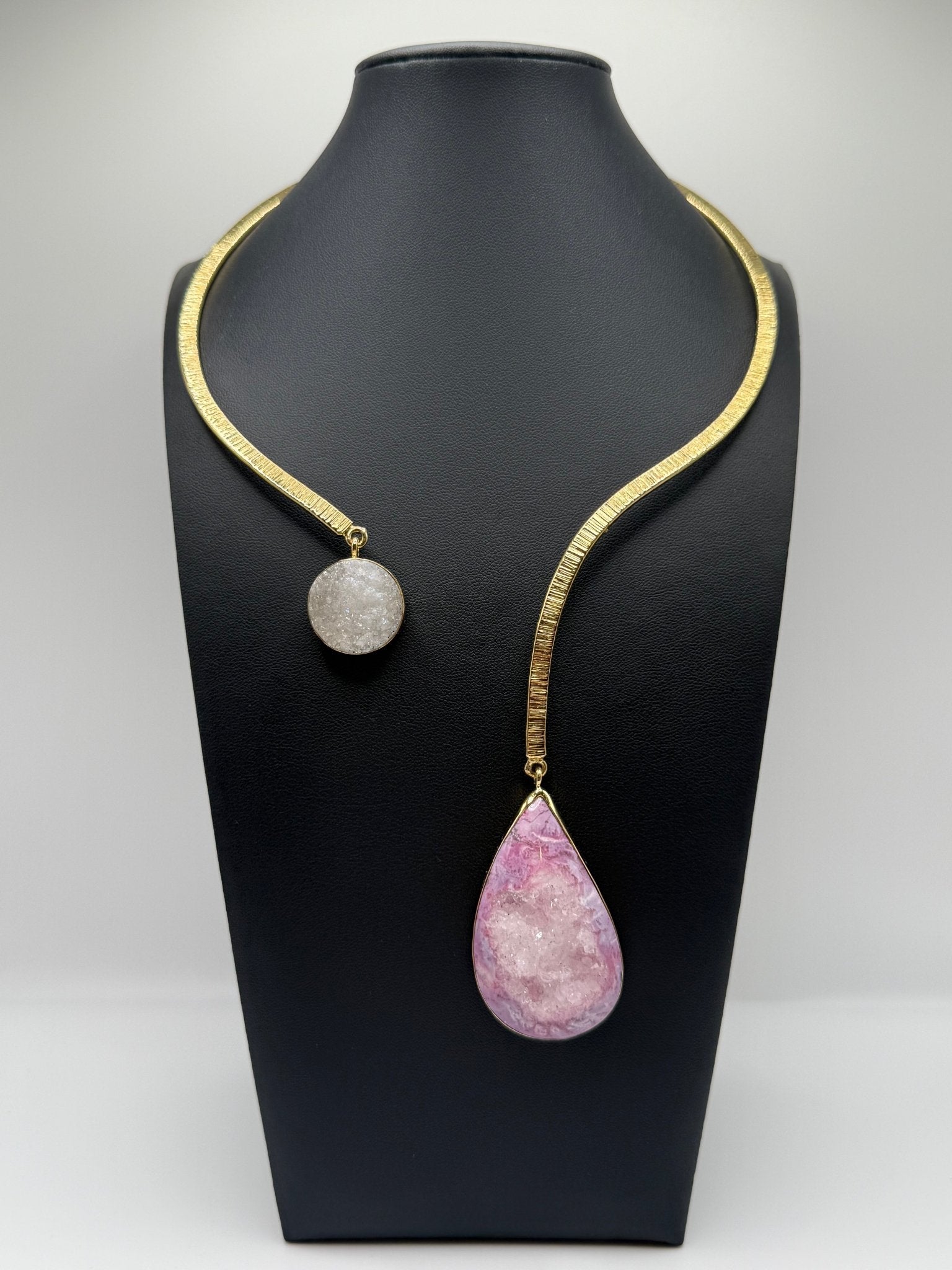 Pink Druzy Drop - AVA Jewelry