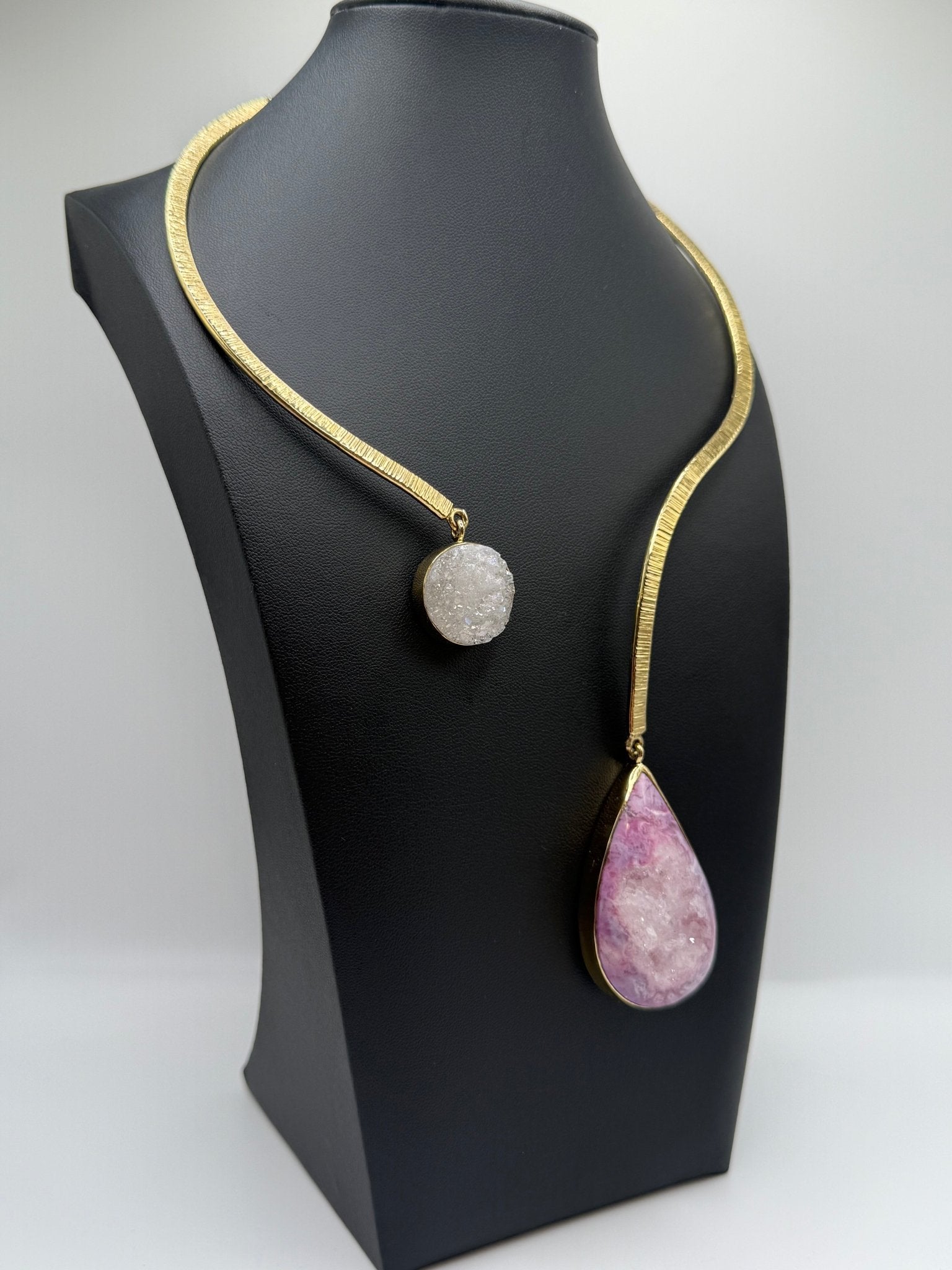 Pink Druzy Drop - AVA Jewelry