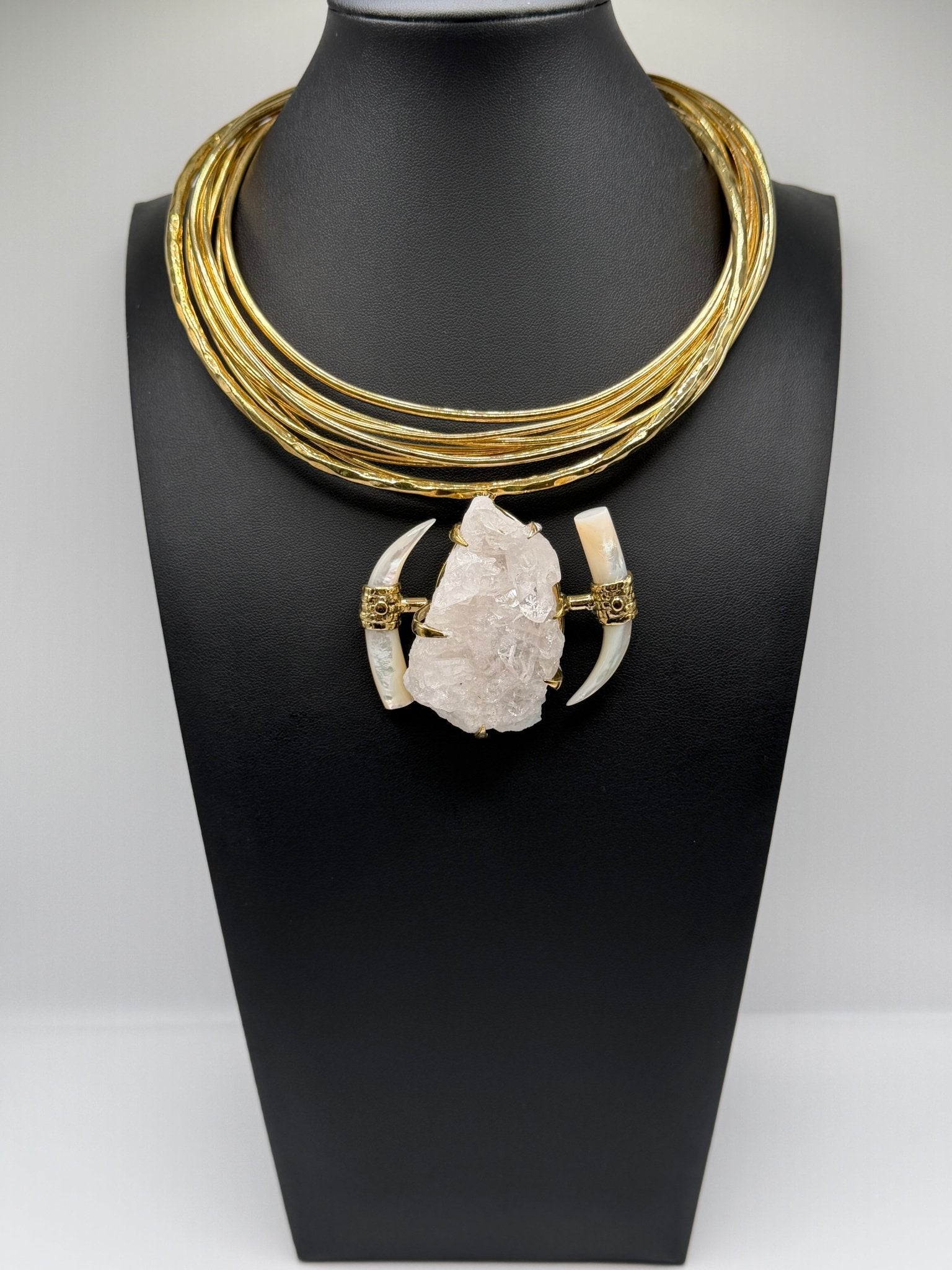 Quartz and Pearl Neckpiece - AVA Jewelry