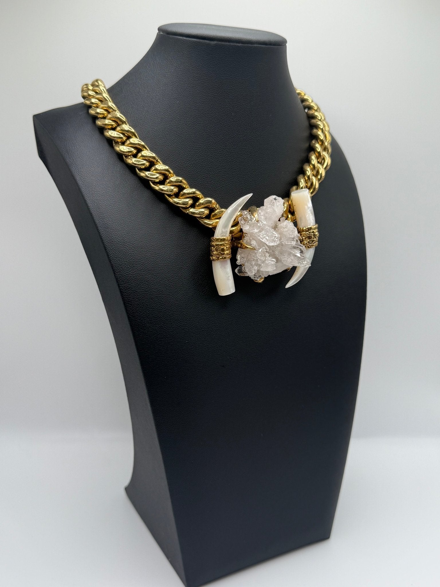 Quartz Crystal Pearl Chain - AVA Jewelry