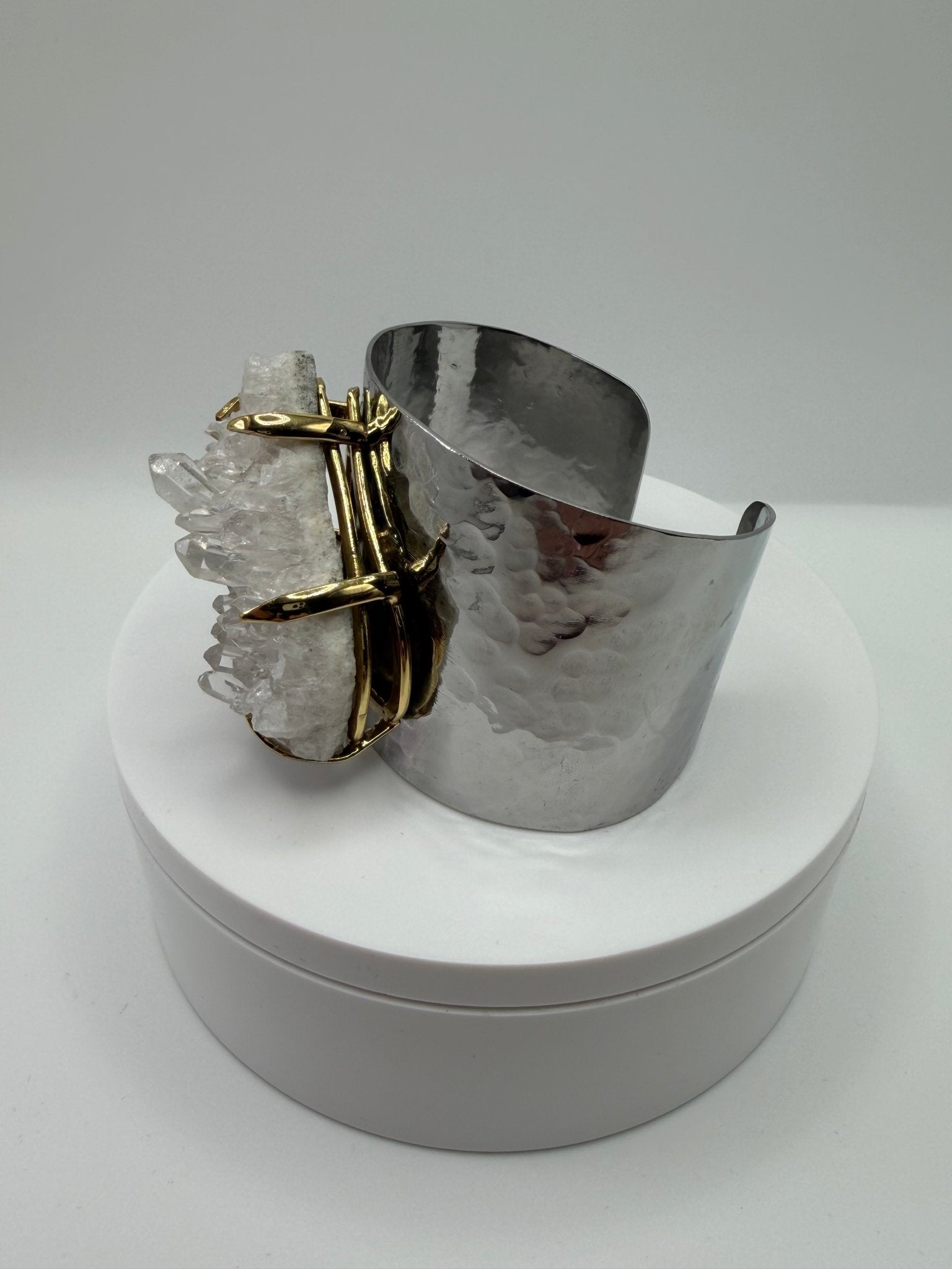 Quartz mixed metal cuff - AVA Jewelry