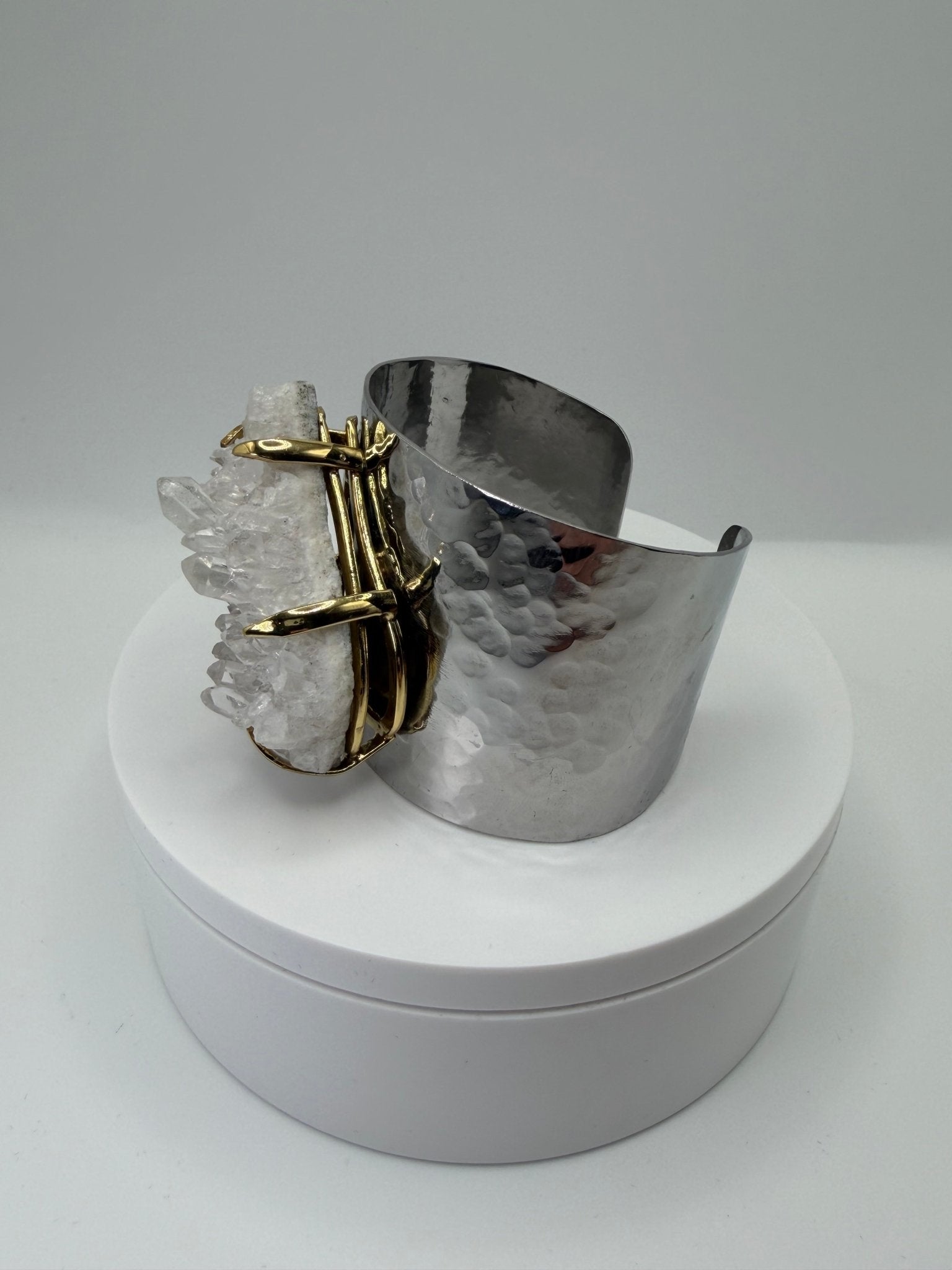 Quartz mixed metal cuff - AVA Jewelry