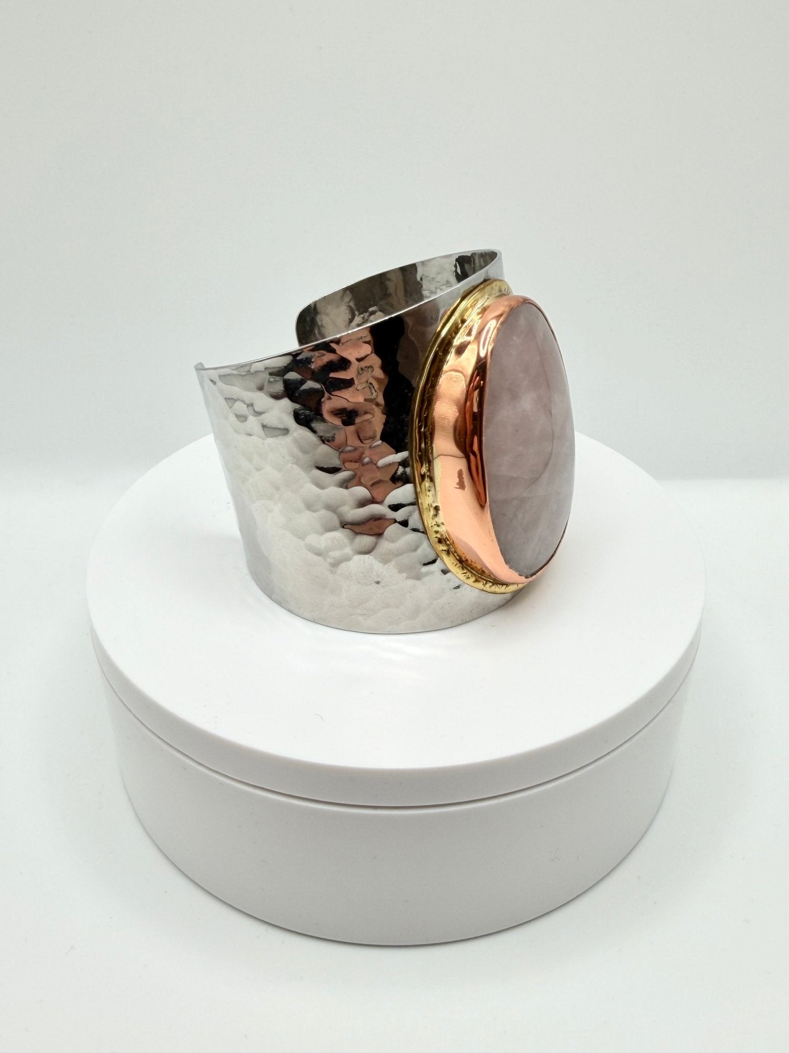 Rose Quartz Heroine Cuff - AVA Jewelry