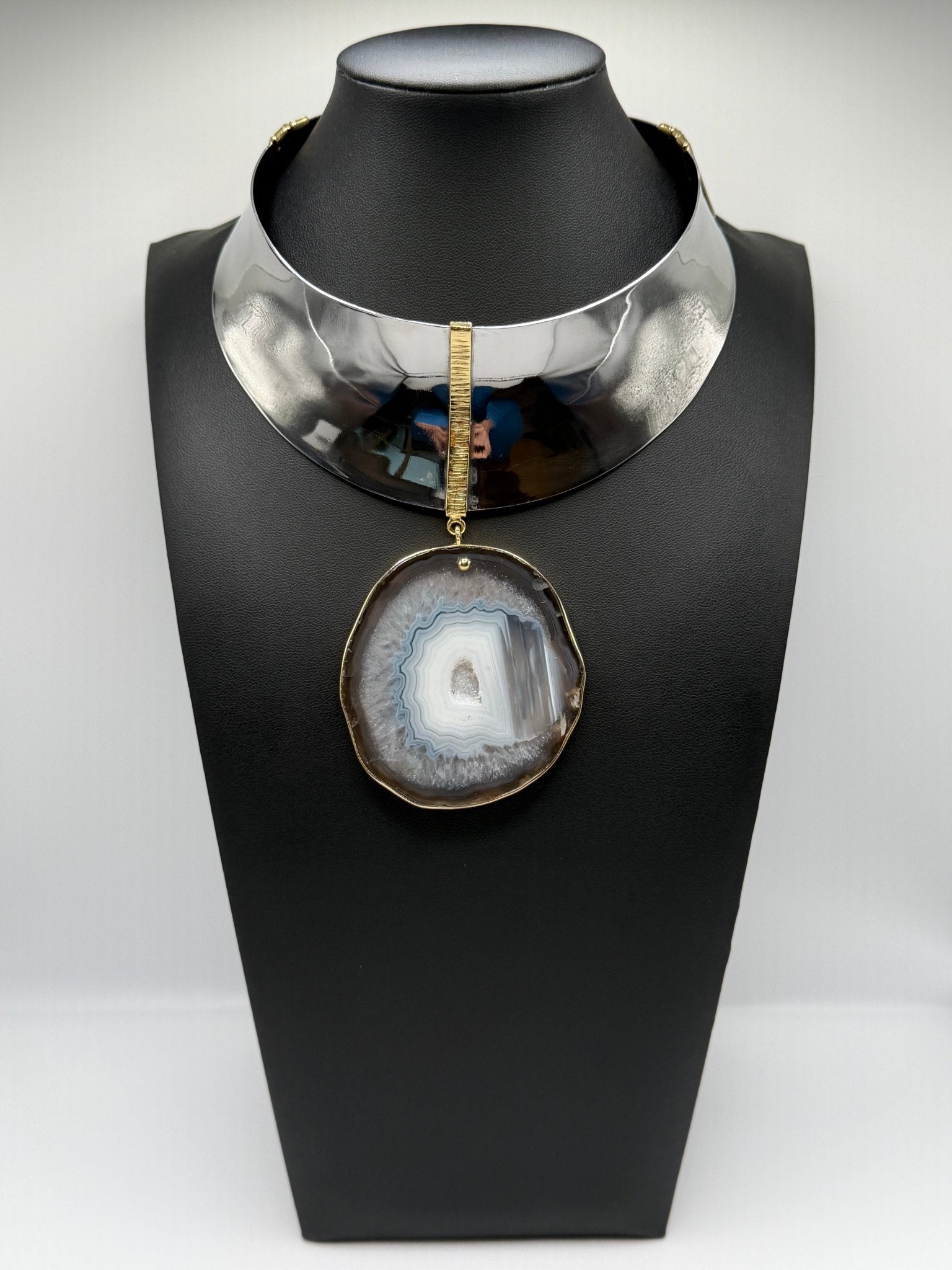 Sable Agate Slice Collar - AVA Jewelry