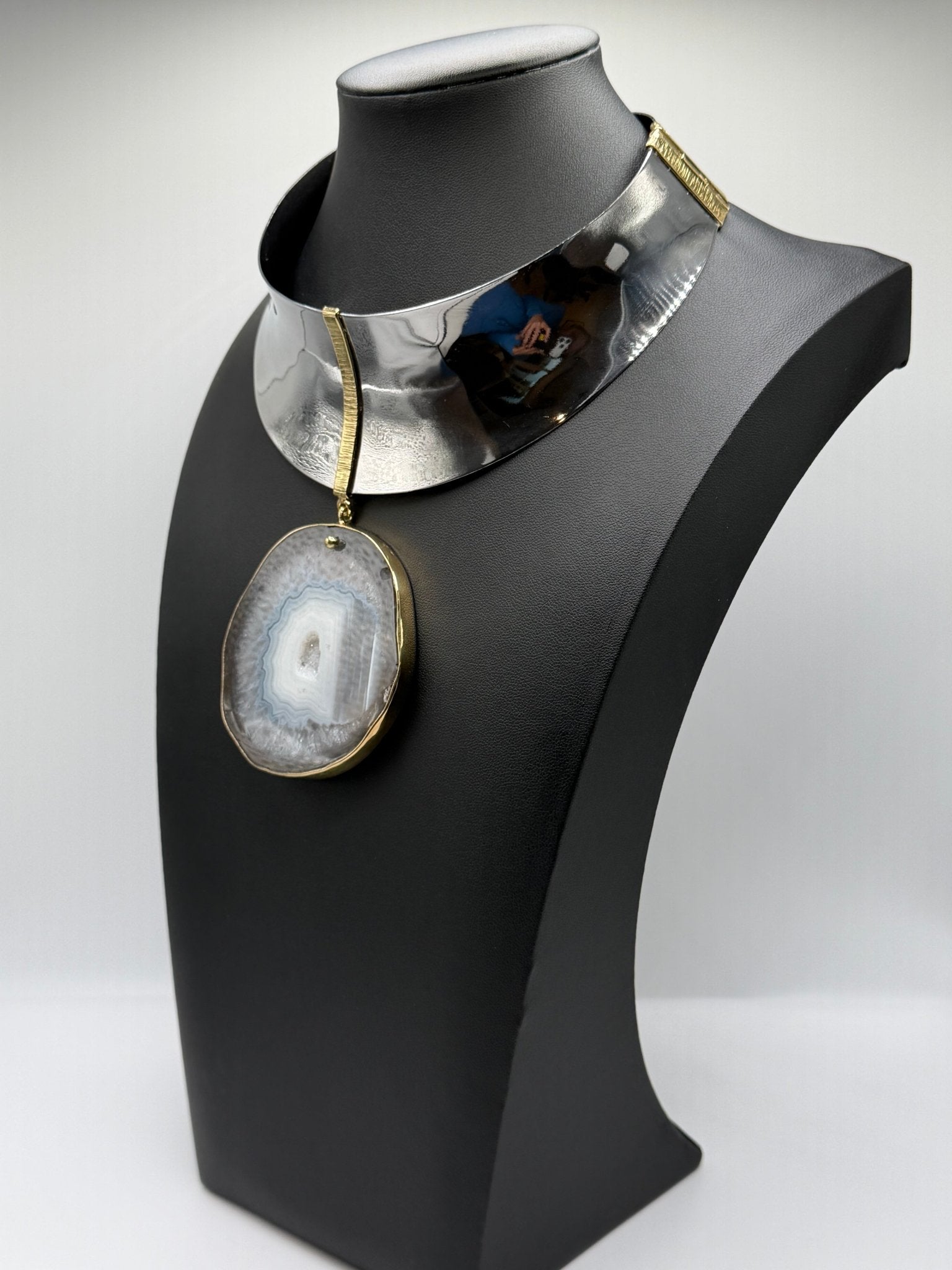 Sable Agate Slice Collar - AVA Jewelry