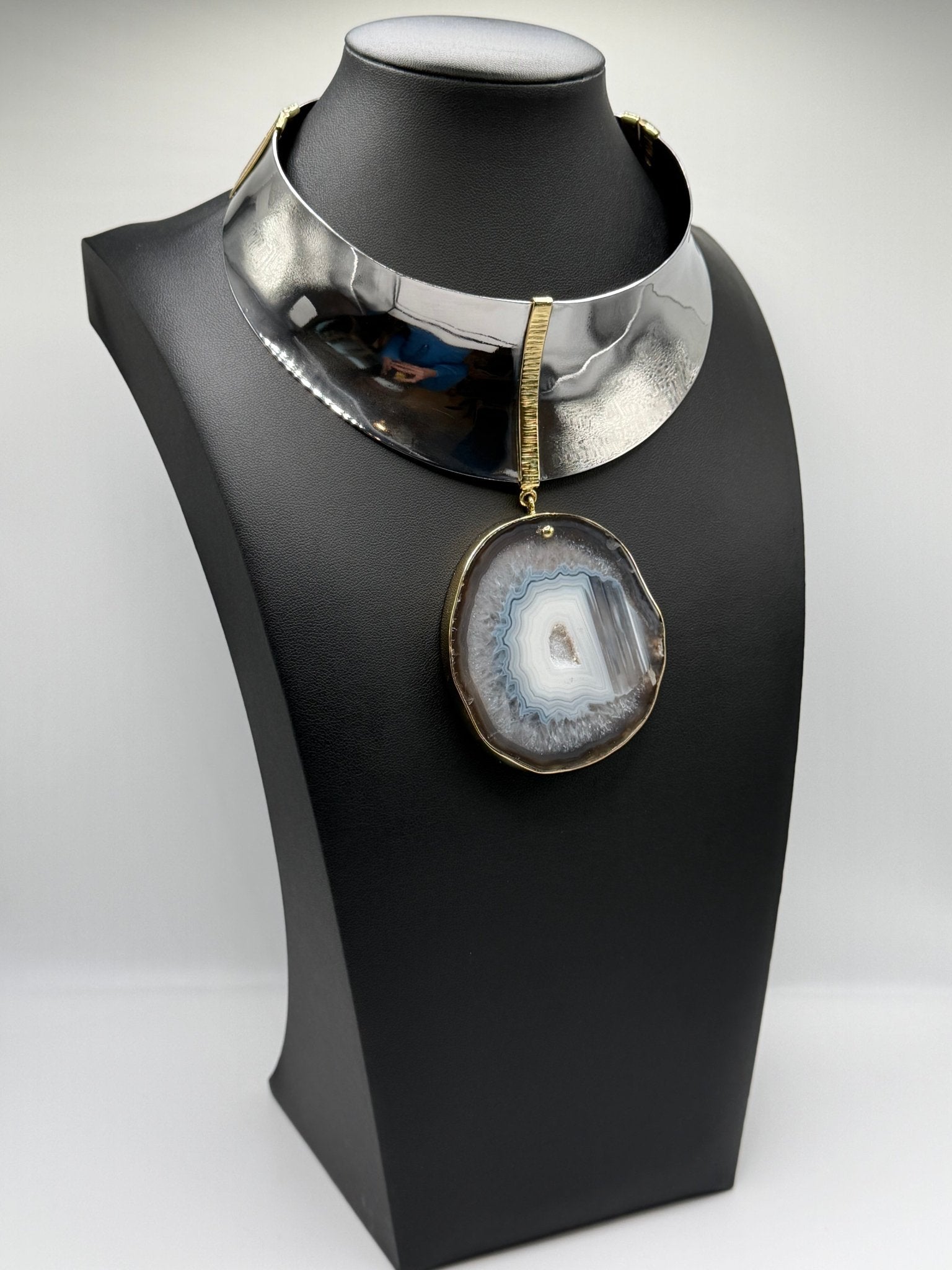 Sable Agate Slice Collar - AVA Jewelry